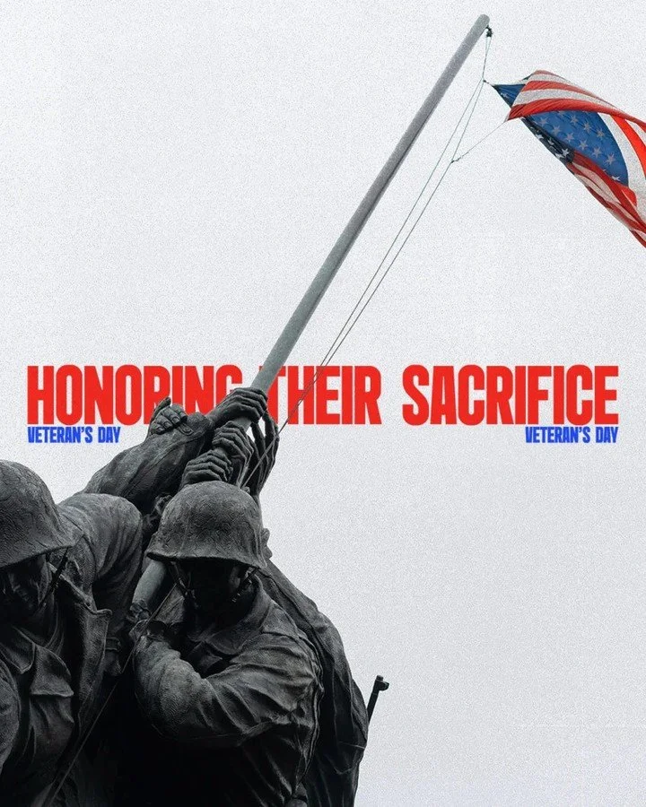 &ldquo;Pay to all what is owed to them: taxes to whom taxes are owed, revenue to whom revenue is owed, respect to whom respect is owed, honor to whom honor is owed.&rdquo; Romans 13:7 ESV ⁠
⁠
Today we want to show respect and honor to our veterans. T