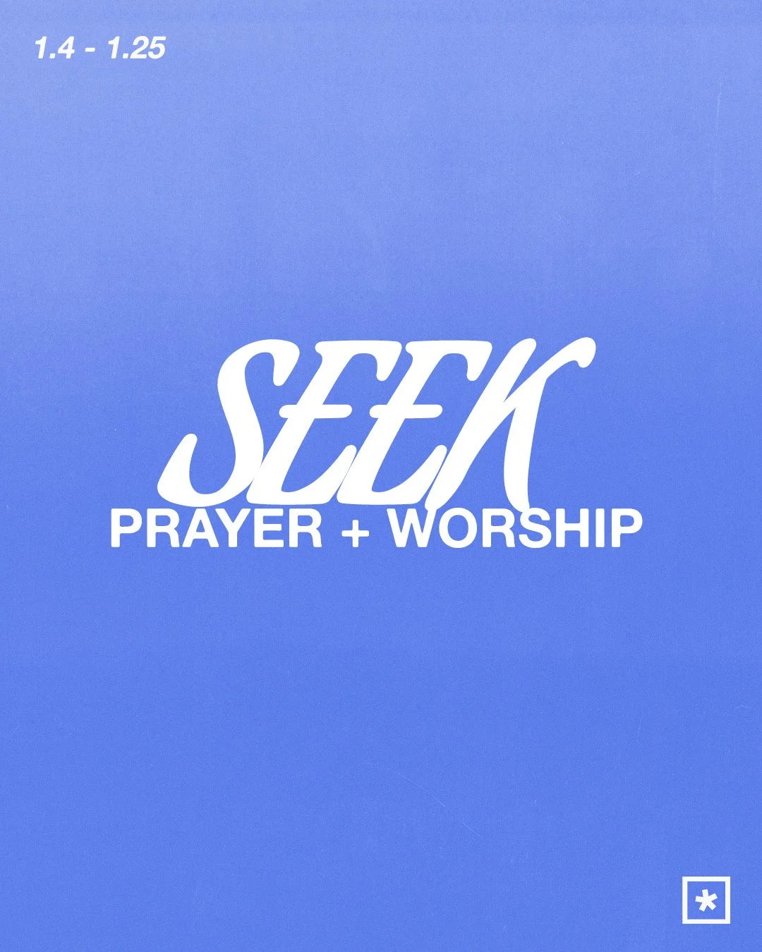 We are kicking 2026 off with pursuing the presence of the Lord through prayer, worship, and fasting. We call these 21 days, SEEK.⁠
⁠
As a part of SEEK we're having additional gatherings Sunday &amp; Wednesday nights, that will be a time of extended w
