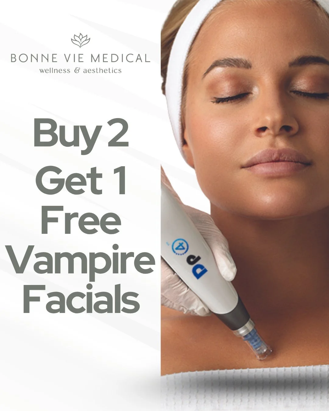 🖤 BLACK FRIDAY EXCLUSIVE 🖤
Our BIGGEST sale of the year is here!

𝗕𝘂𝘆 𝟮 𝗩𝗮𝗺𝗽𝗶𝗿𝗲 𝗙𝗮𝗰𝗶𝗮𝗹𝘀, 𝗚𝗲𝘁 𝟭 𝗙𝗥𝗘𝗘!
Rejuvenate, refresh, and reveal your most radiant glow with the Vampire Facial &mdash; the ultimate treatment for smoothe