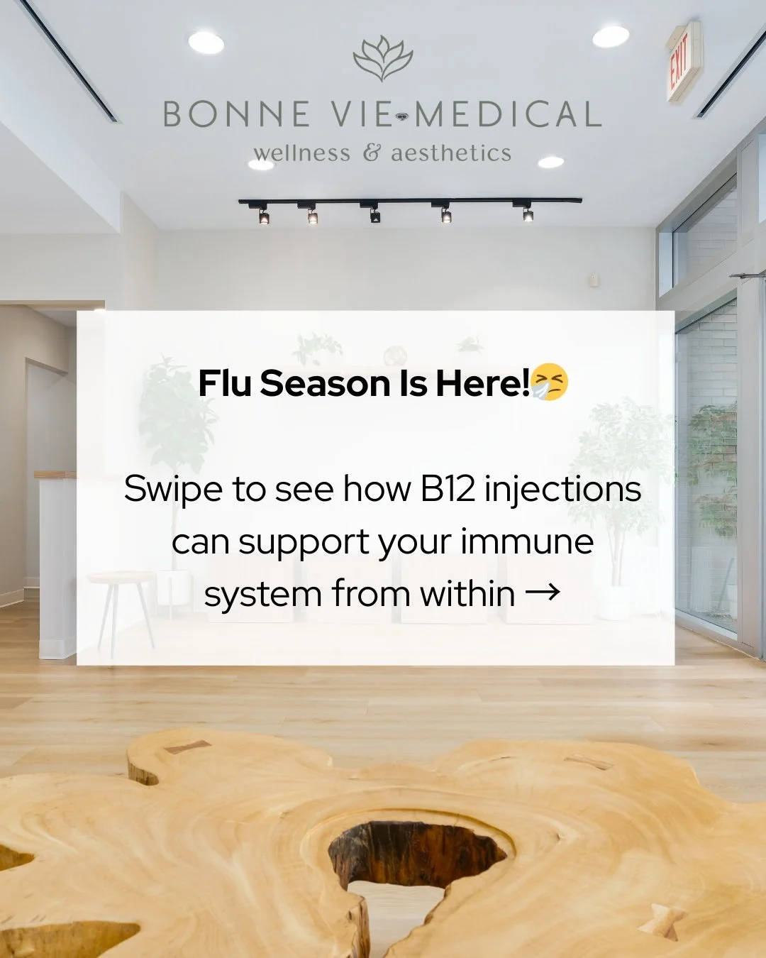 It&rsquo;s flu season, and your body is working overtime to keep you healthy.

If you&rsquo;ve been feeling run down, low on energy, or slower to bounce back, your immune system may need a little extra support.

A Vitamin B12 Injection can help:

&bu