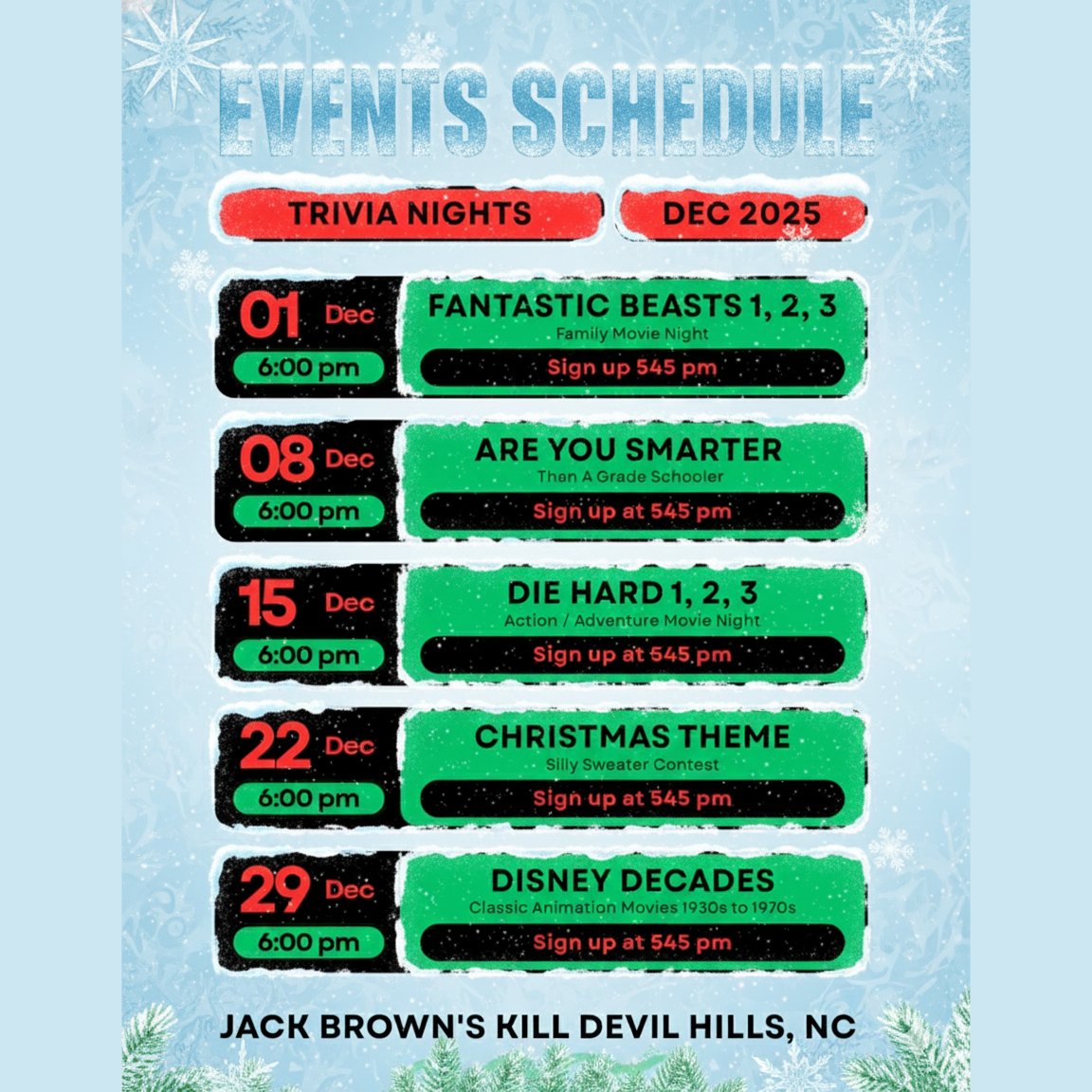 Jack Frost's Trivia Night