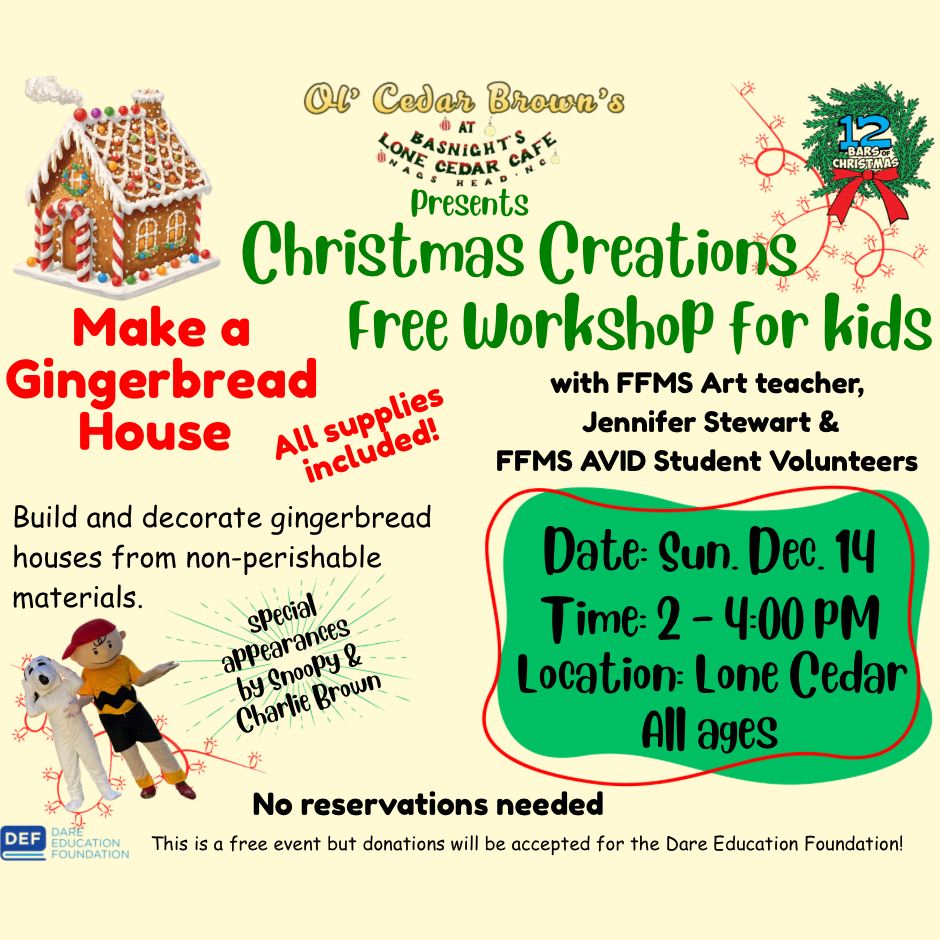 Christmas Creations Workshop with a visit from Charlie Brown & Snoopy