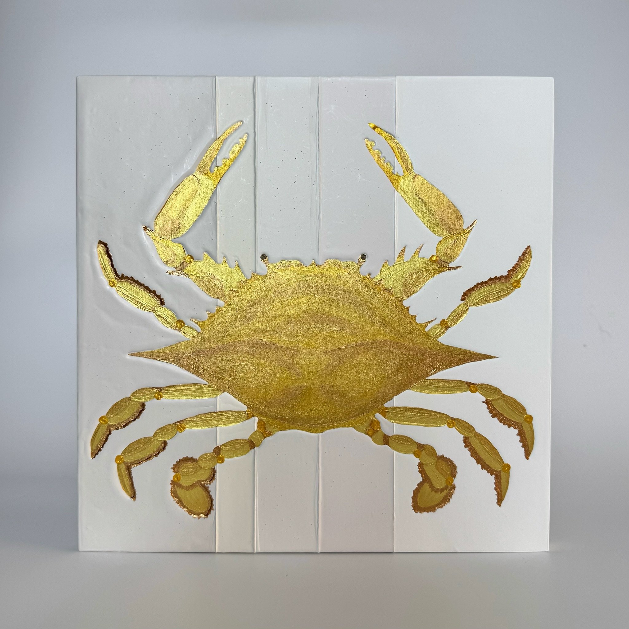 Golden Crab A122-Acrylic paint on wooden panel-12x12x Point75in.jpeg