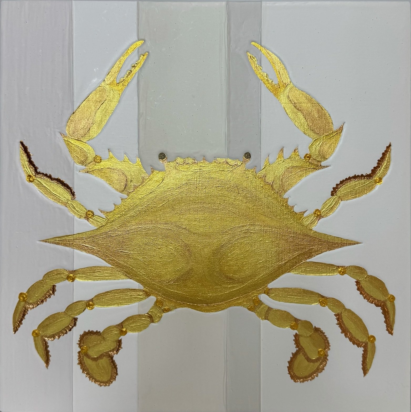 Golden Crab A121b-Acrylic paint on wooden panel-12x12x Point75in.jpeg