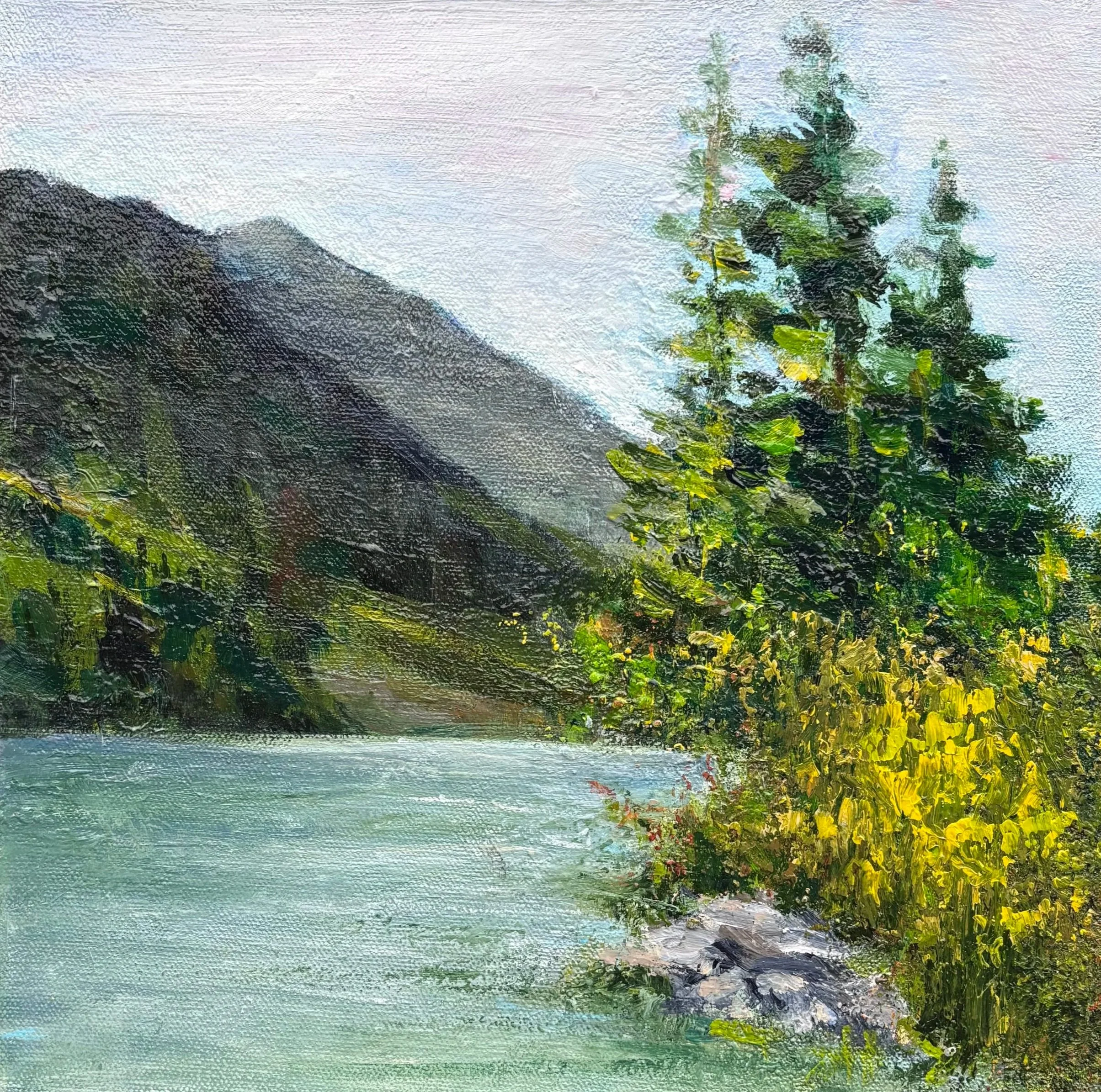 Rockies 1, 12 x 12, framed, $400