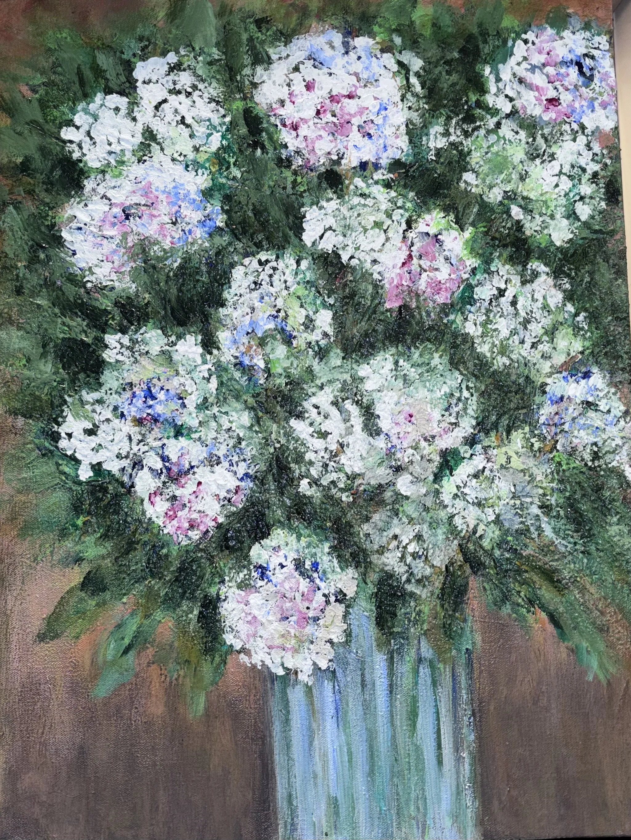 Blushing Hydrangea, 10 x 20, $550