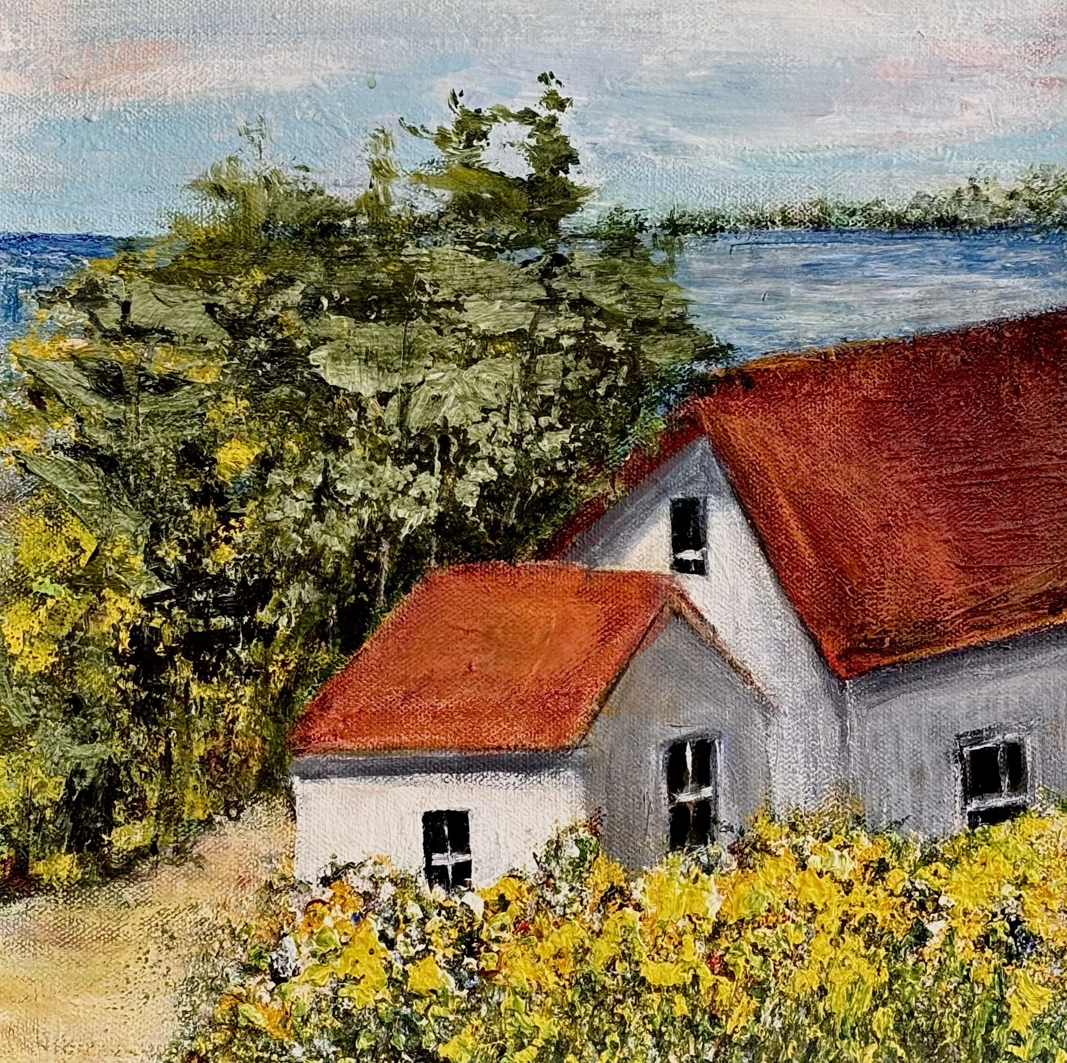Summer Retreat, 12 x 12, framed, $400