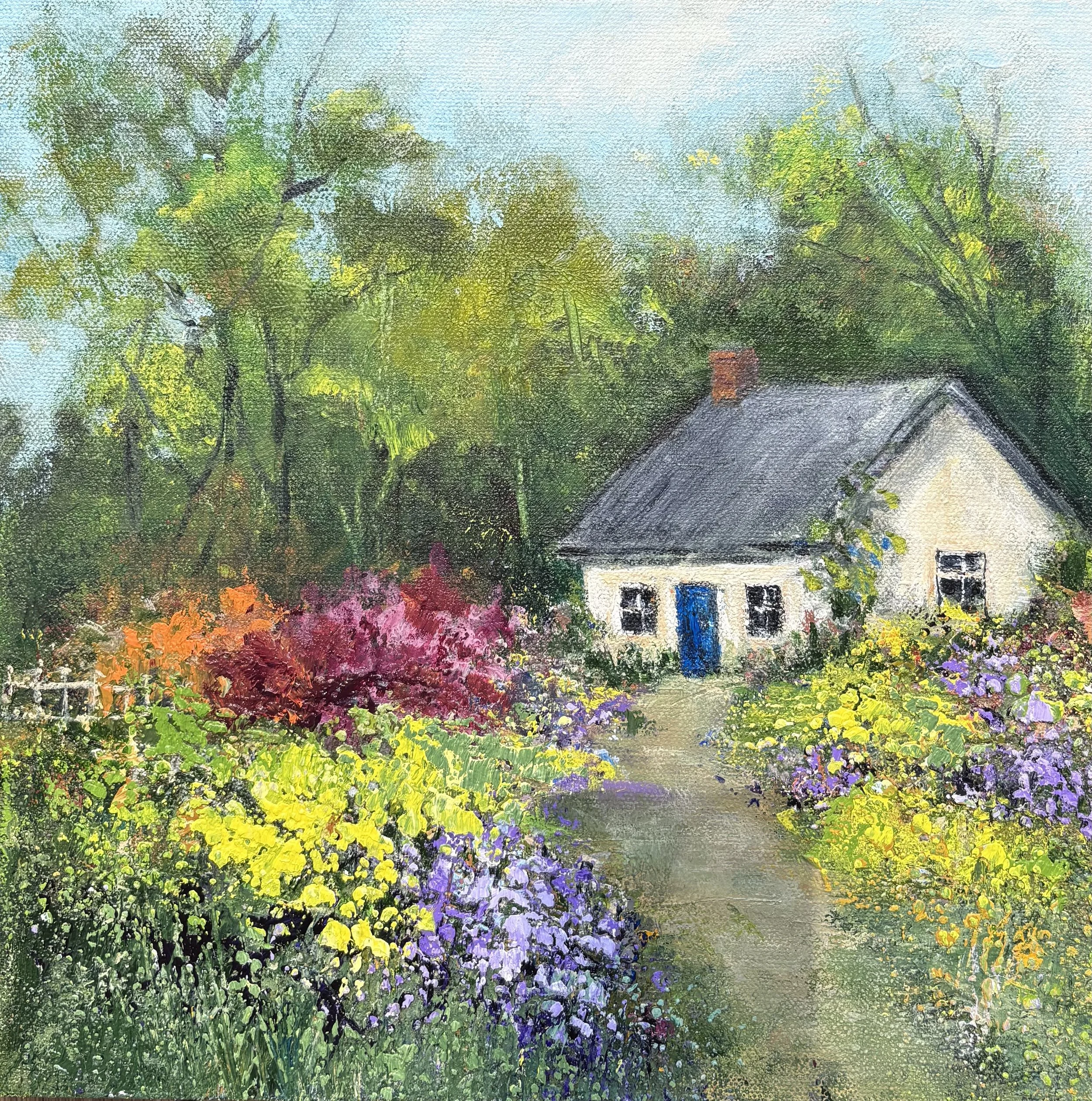 The Cottage, 12 x 12, framed, $400