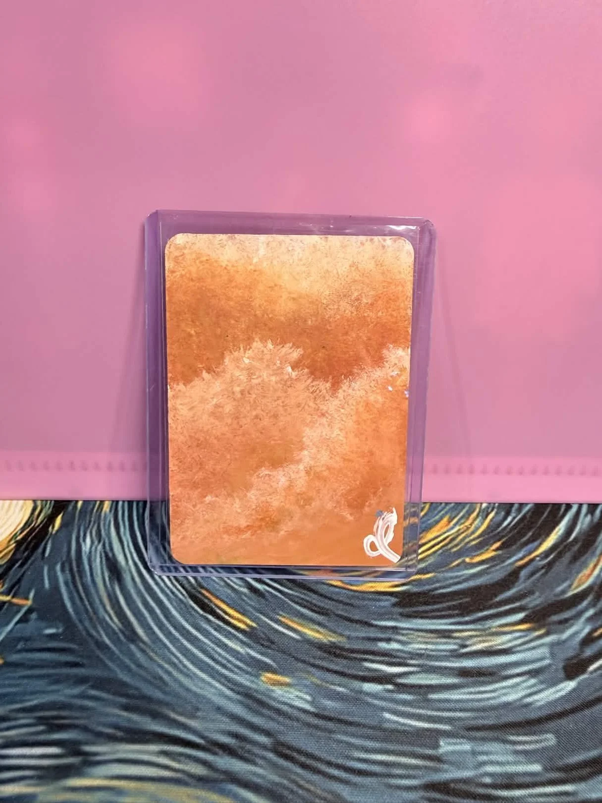 Orange Cloudscape Original ACEO • Acrylic Mini Painting • 2.5" x 3.5" Collectible Art Card