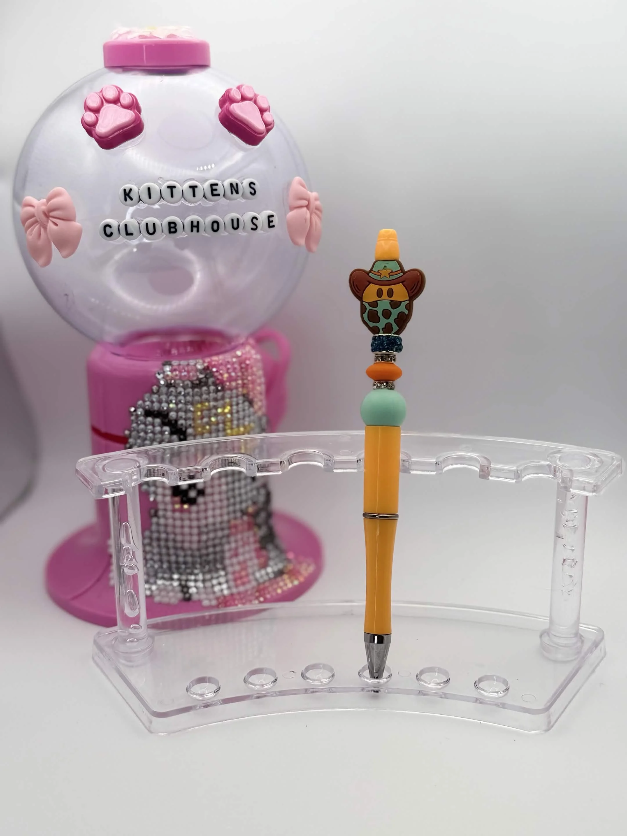 Cowboy Emoji Refillable Beaded Pen