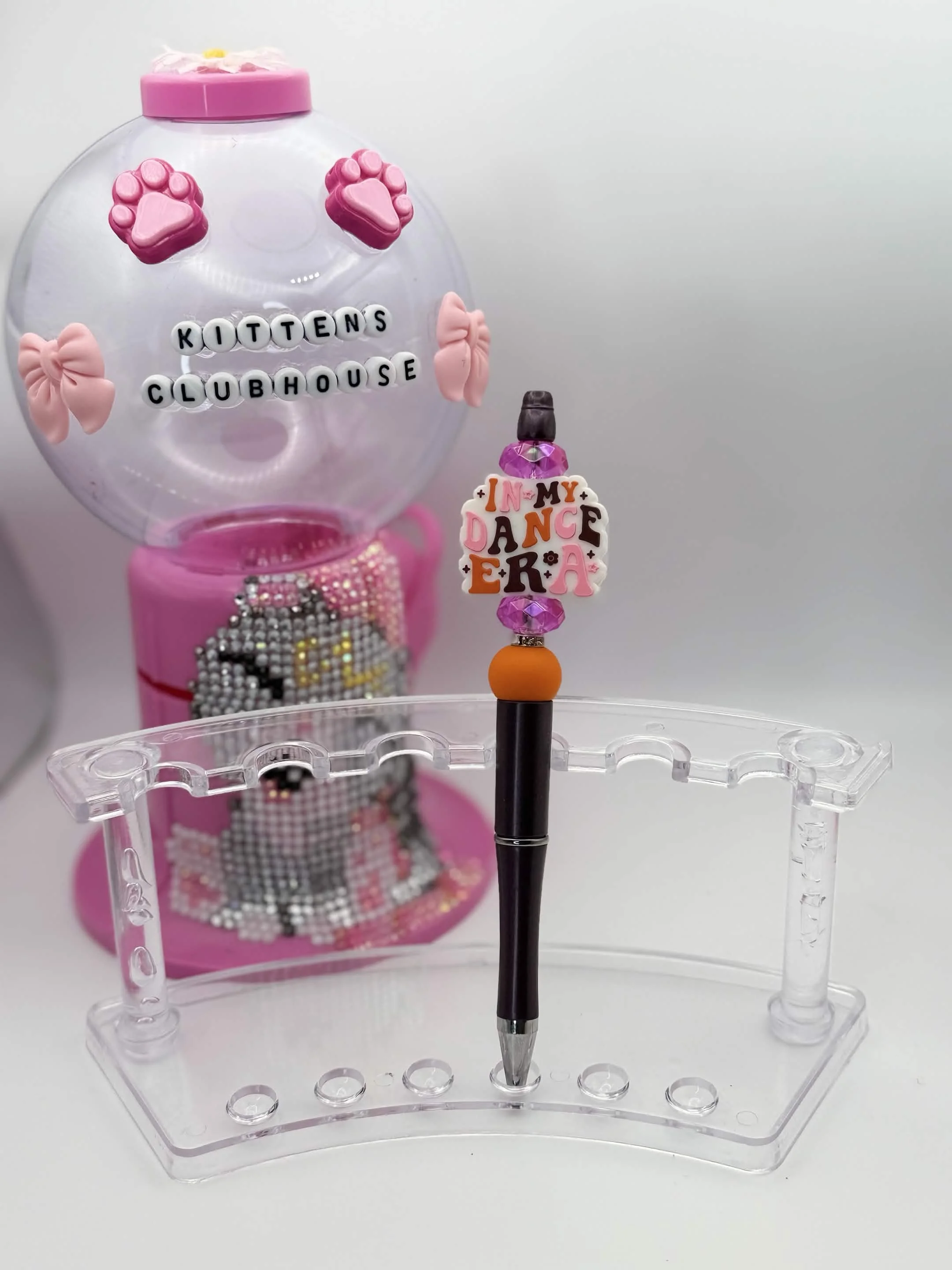 Pink Dance Era Refillable Beaded Pen