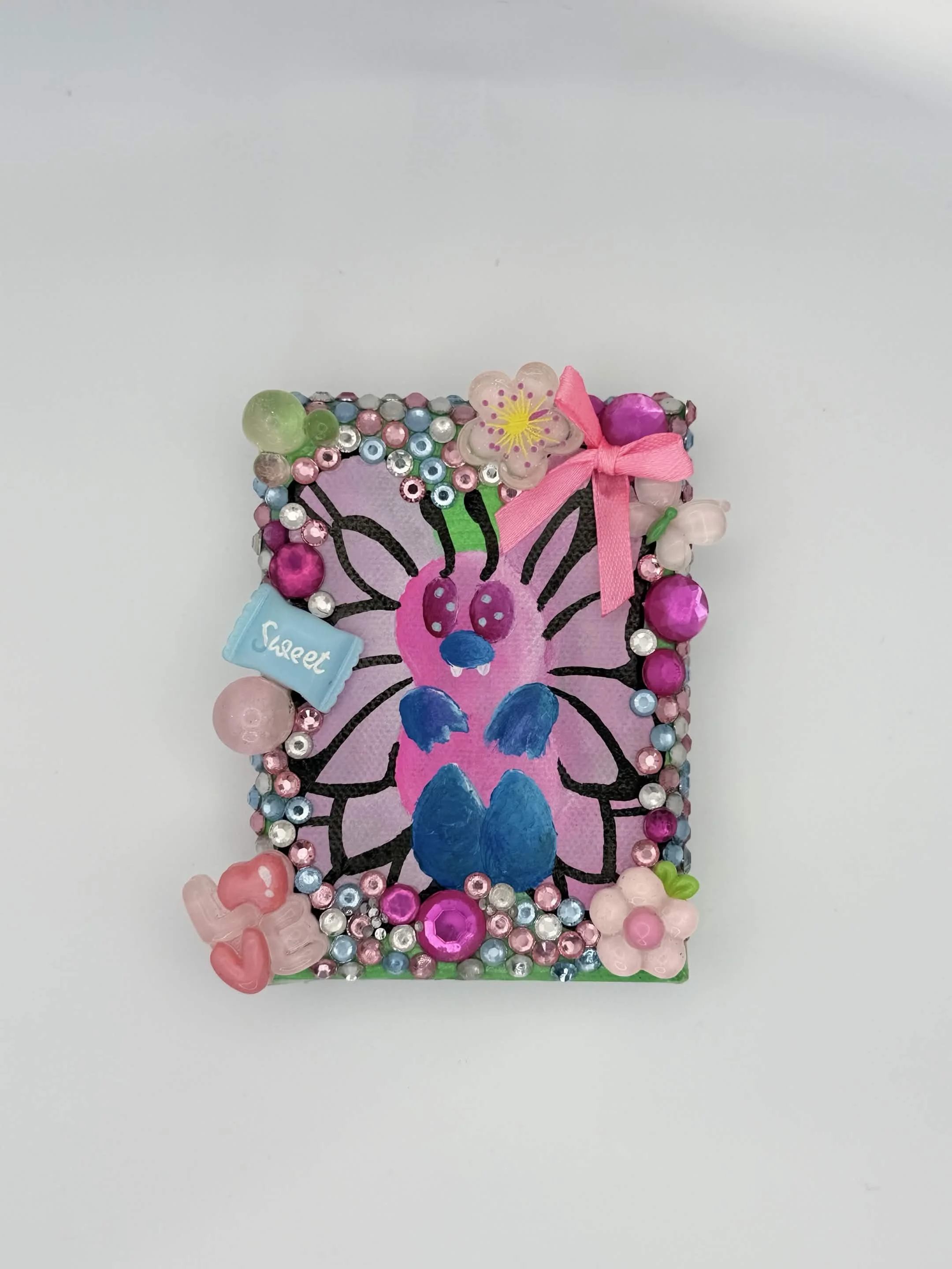 Bedazzled Deco 4x3 Pink Butterfree Painting