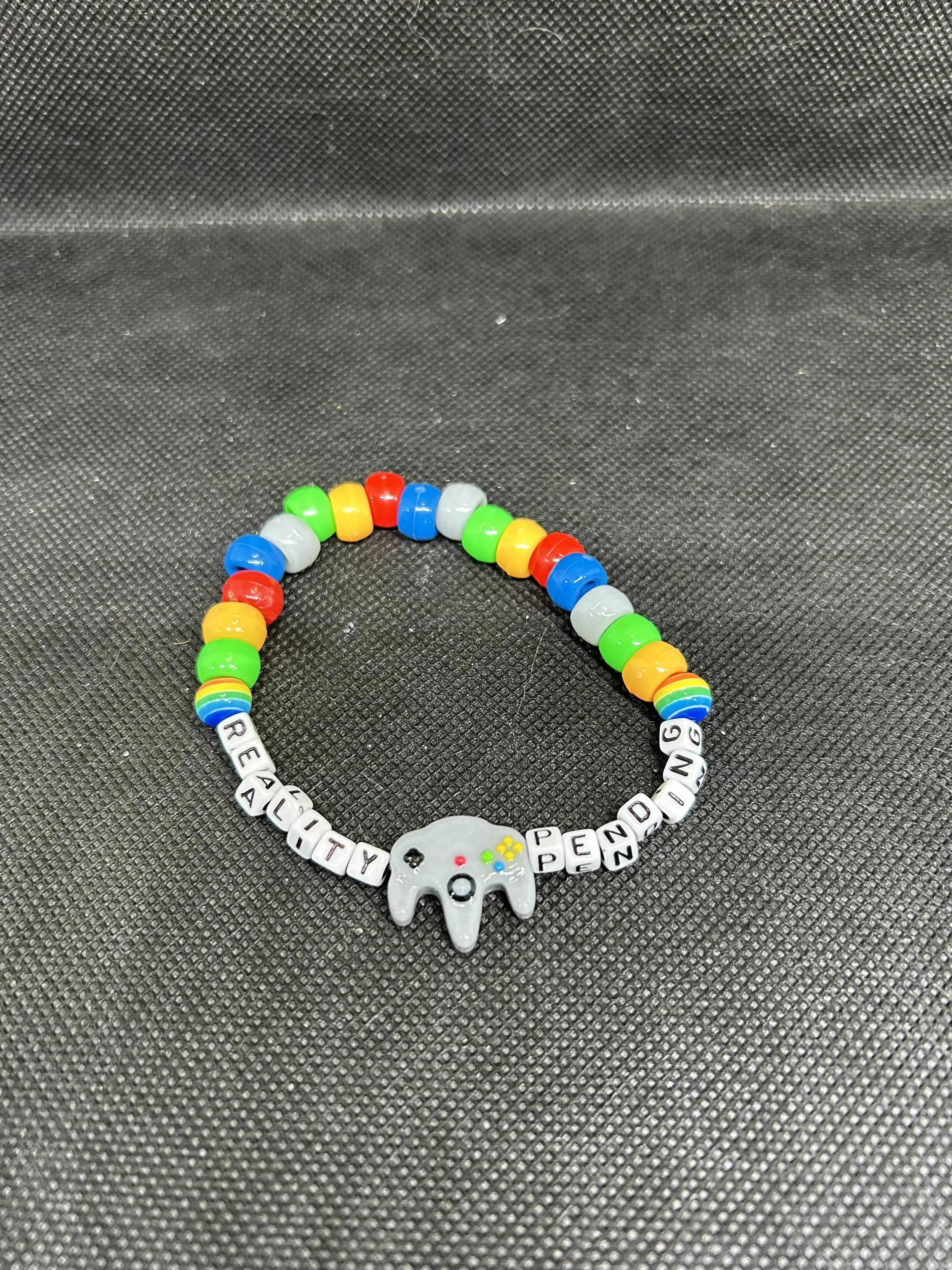 Reality Pending Kandi Bracelet | Retro Gamer Controller Kandi Single | Rave Jewelry