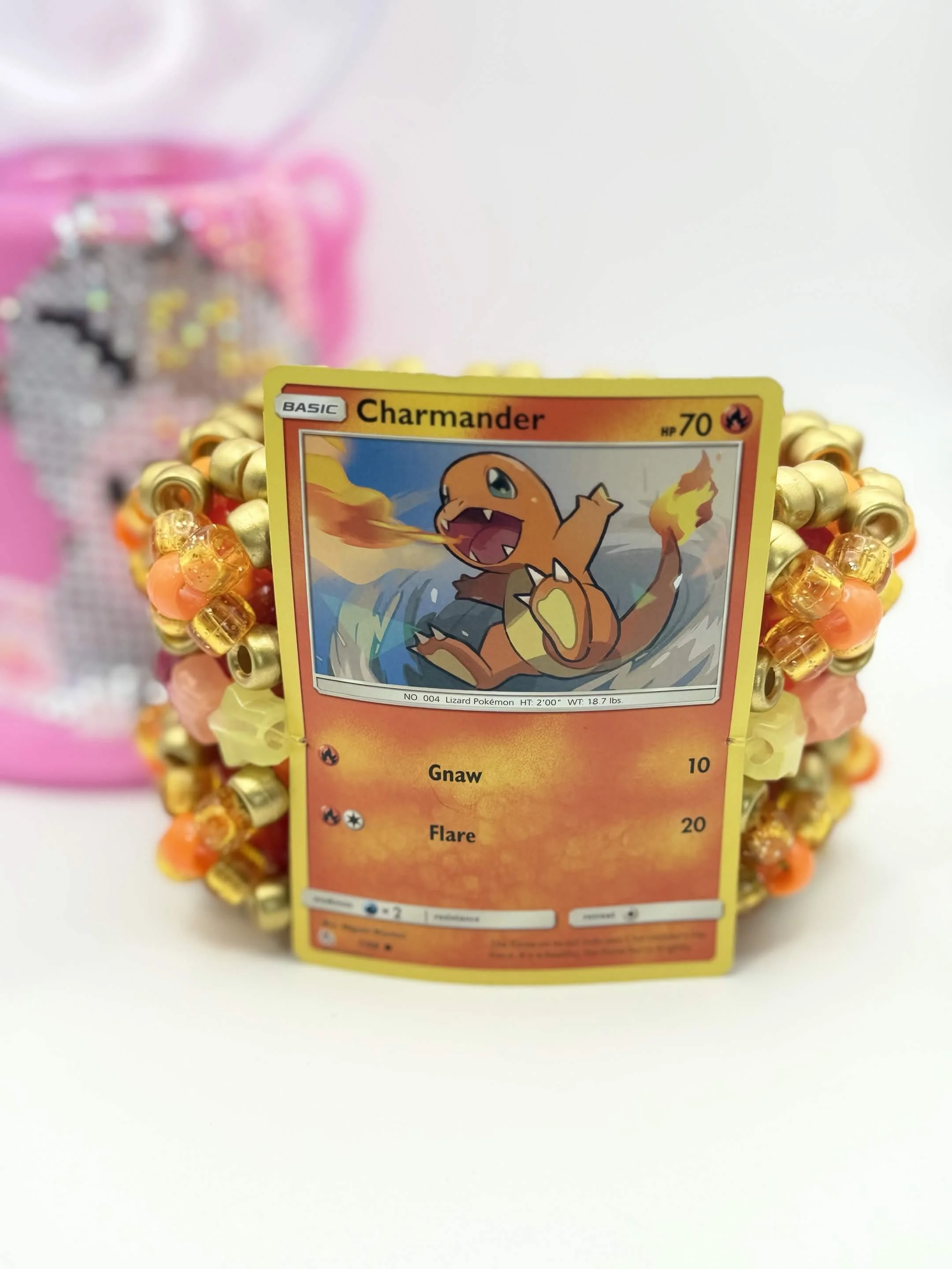 Charmander TCG Pokémon Kandi Cuff Bracelet