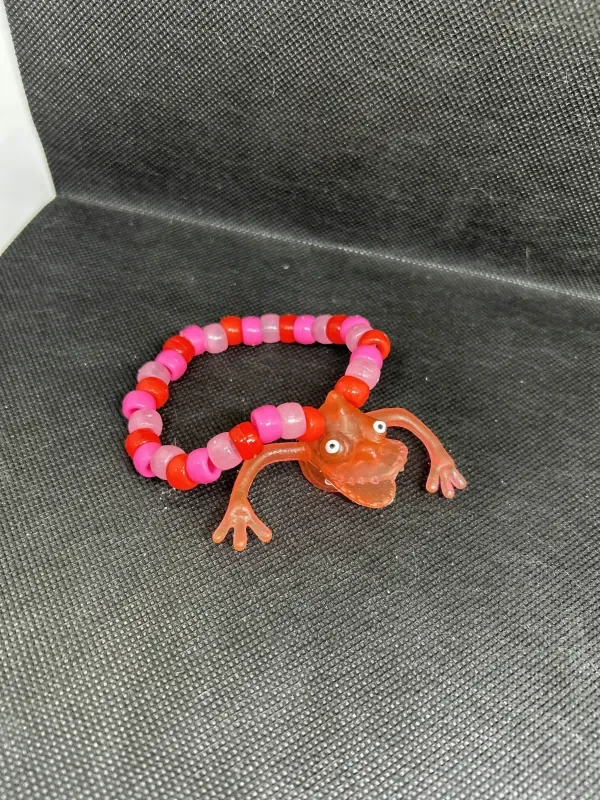 Red & Pink Finger Puppet Trinket Kandi Single