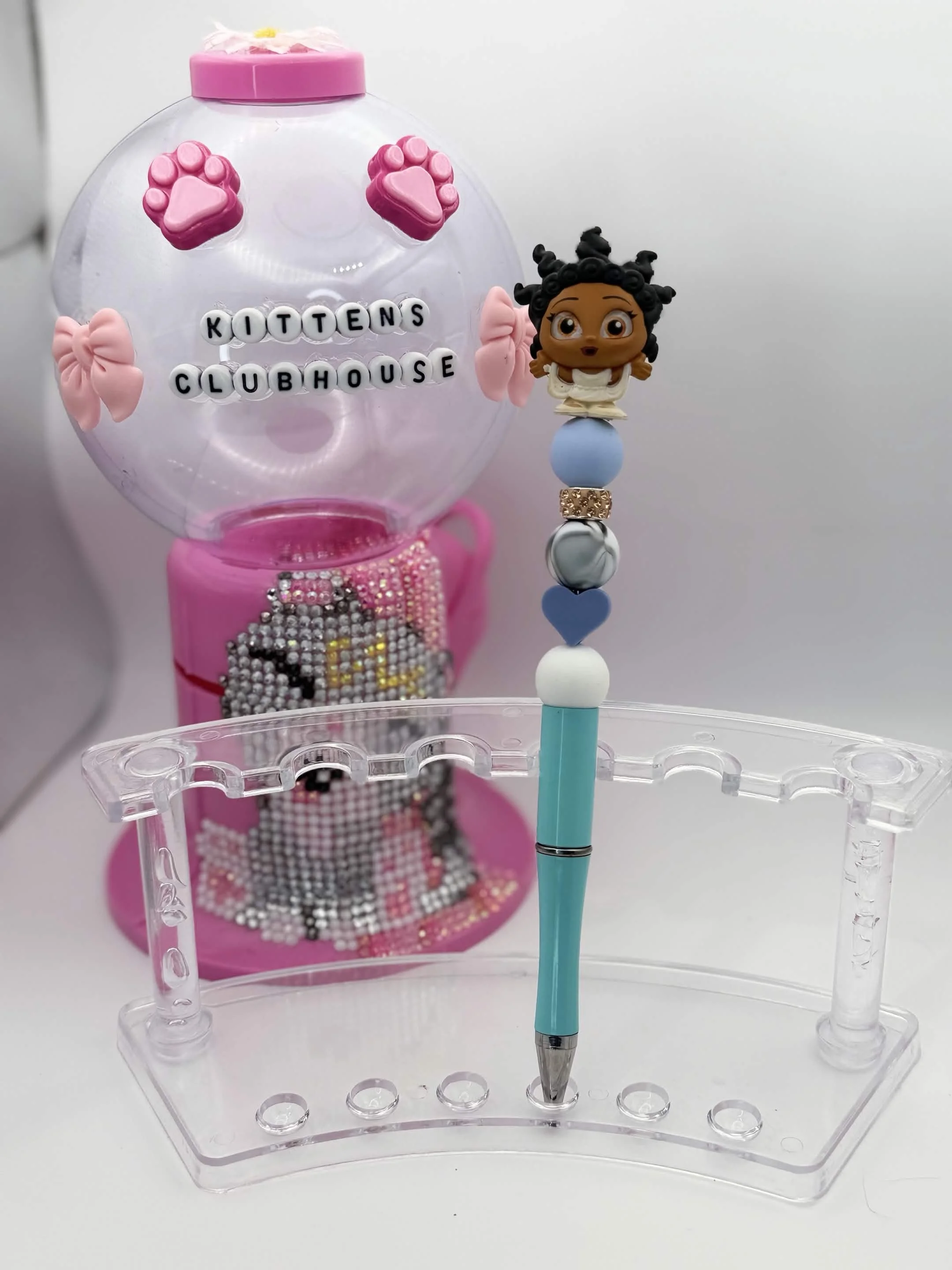 Terpsichore Disney Doorable Refillable Beaded Pen • Handmade Bead Pen • Greek Muse‑Inspired Stationery