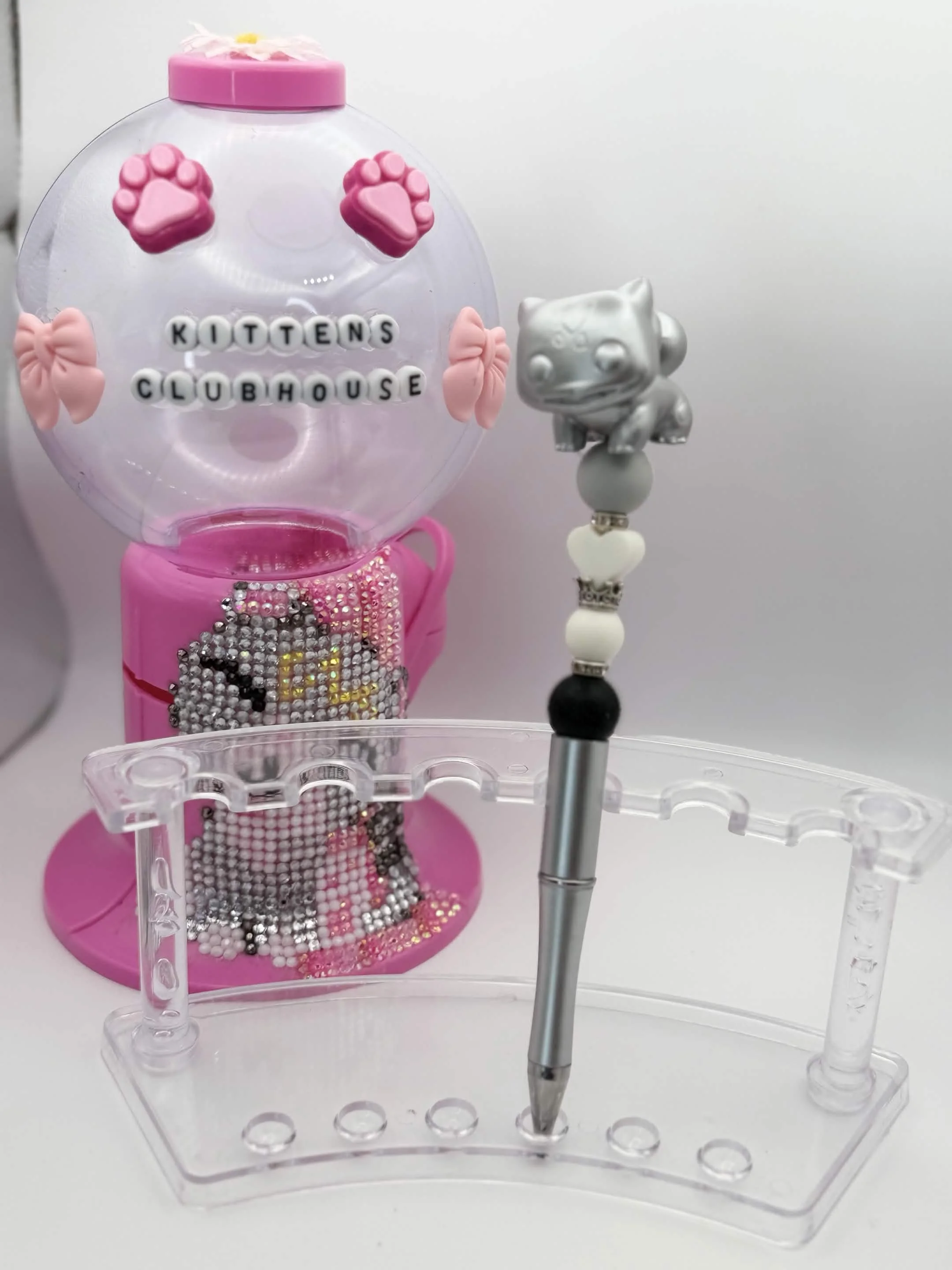 Silver Bulbasaur Funko Pop Refillable Beaded Pen