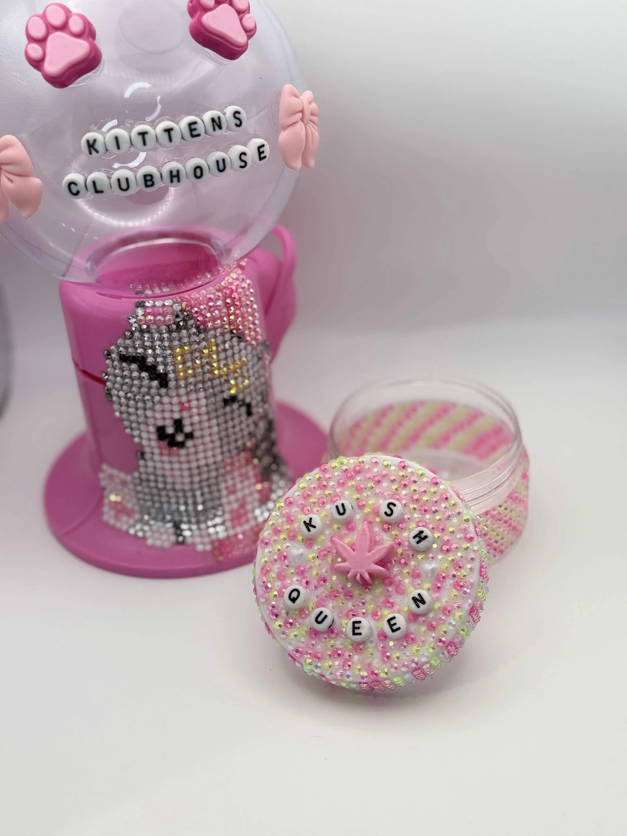 Hand‑Bedazzled “Kush Queen” Jar