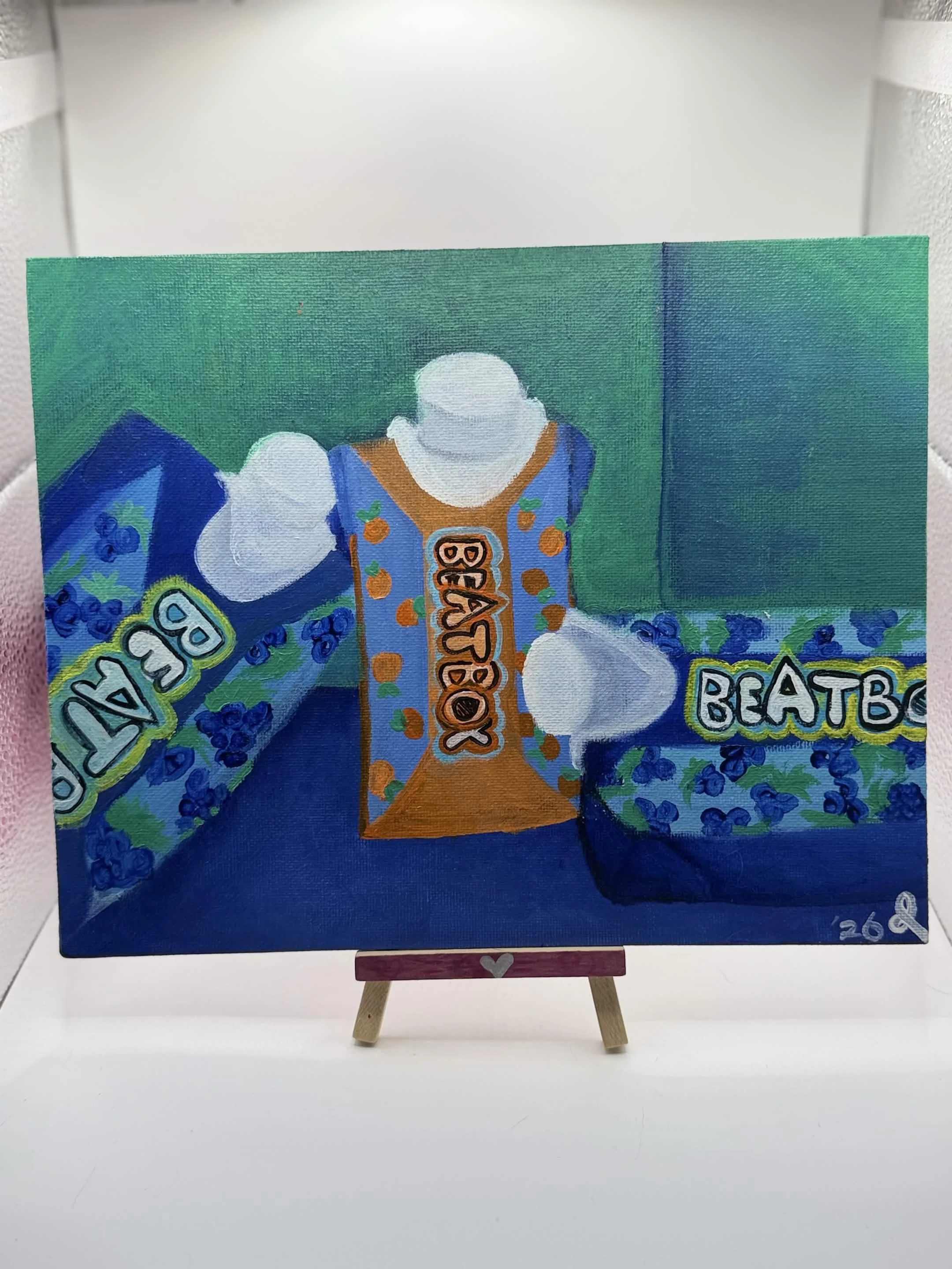 8x10 BeatBox Still Life – Original Acrylic Painting on Canvas Panel