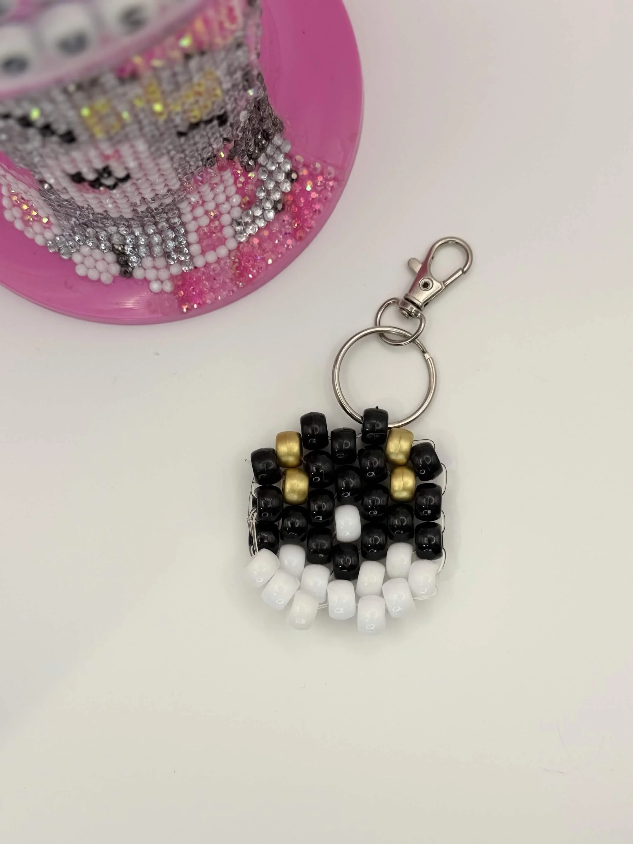Ultra Ball Pokeball Kandi Keychain Clip