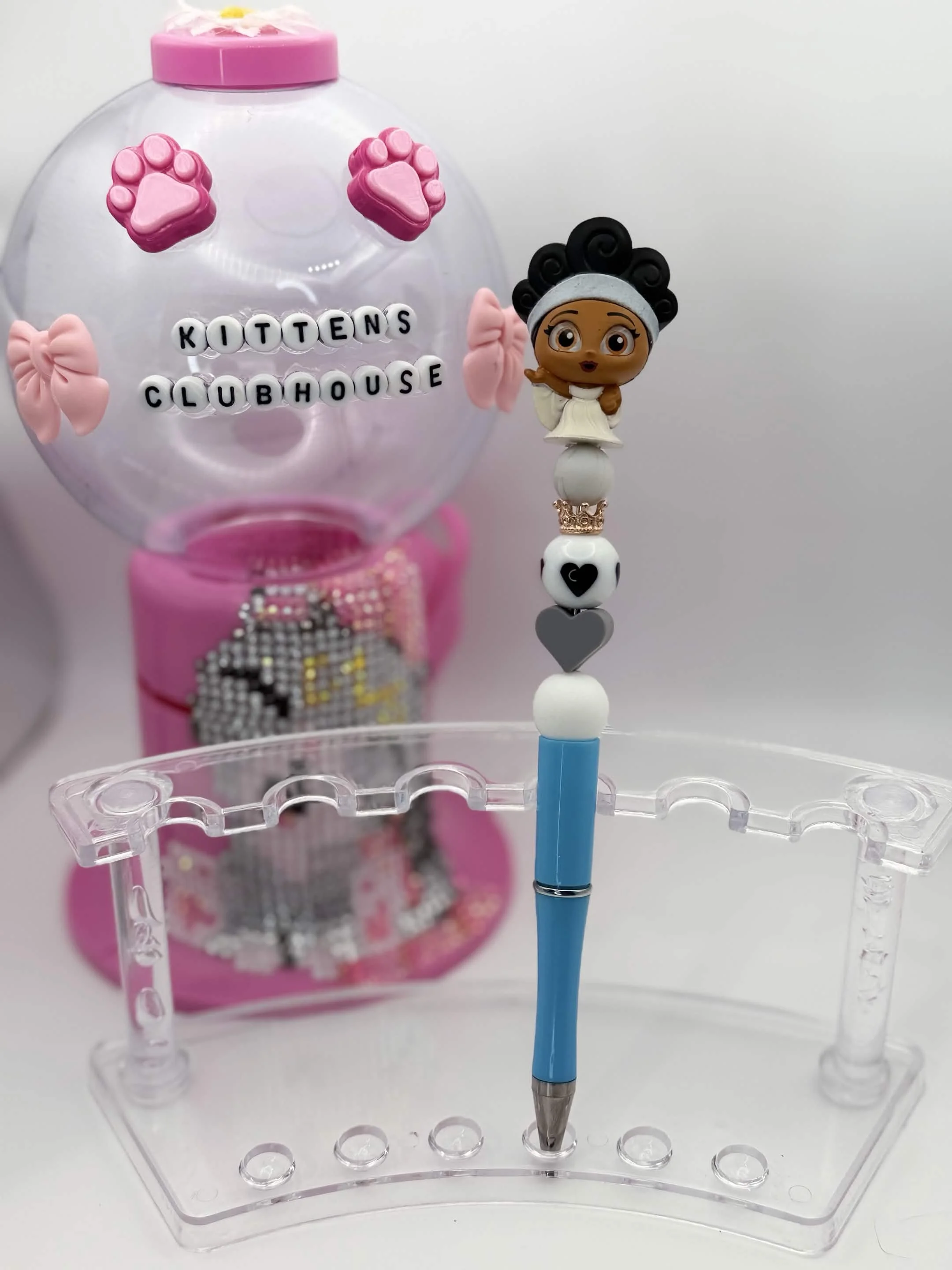 Calliope Disney Doorable Refillable Beaded Pen • Handmade Bead Pen • Greek Muse‑Inspired Stationery
