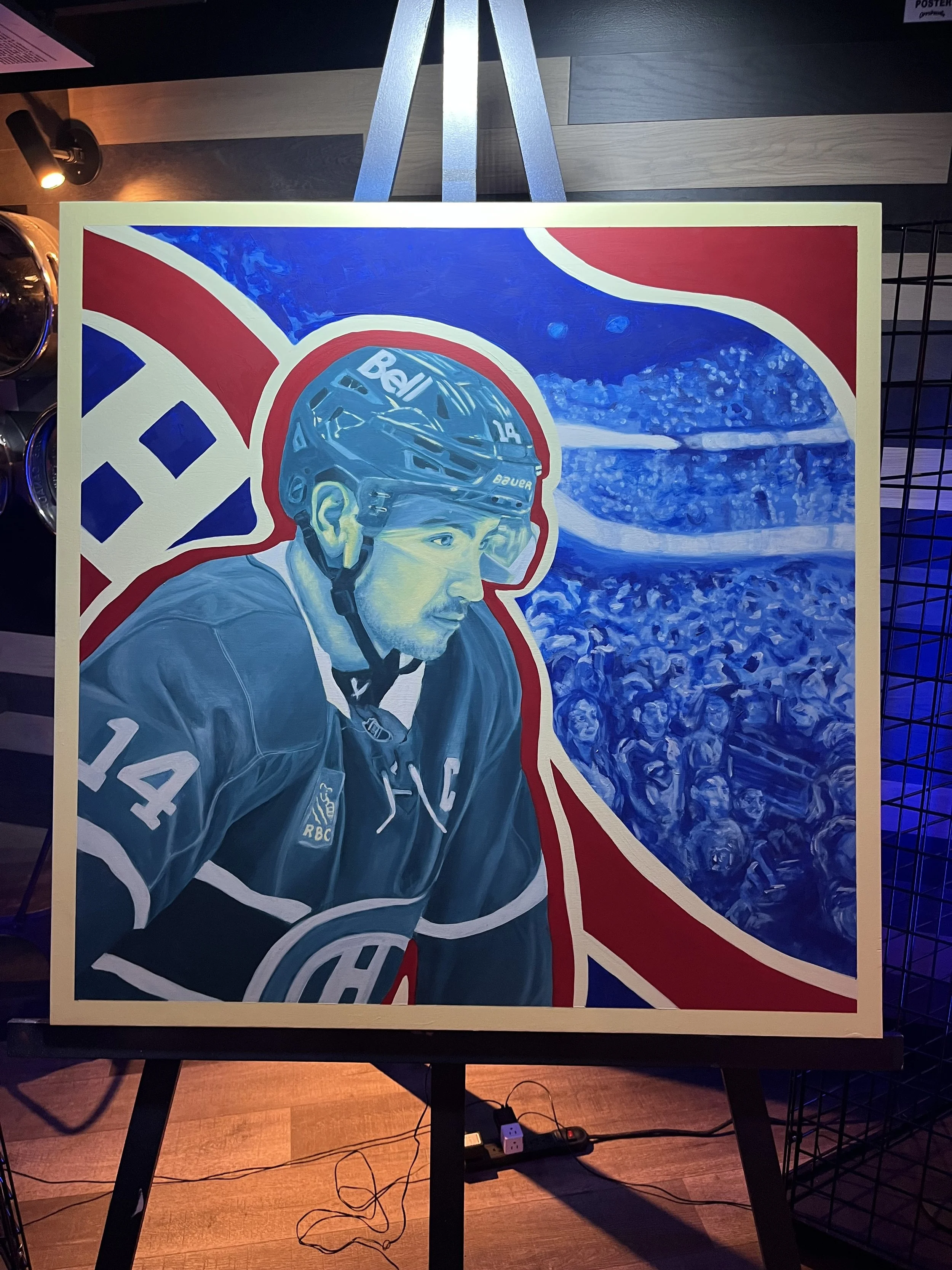 Canadiens de Montréal. Au Centre Bell. Nick Suzuki. 4’x 4’ 2026 