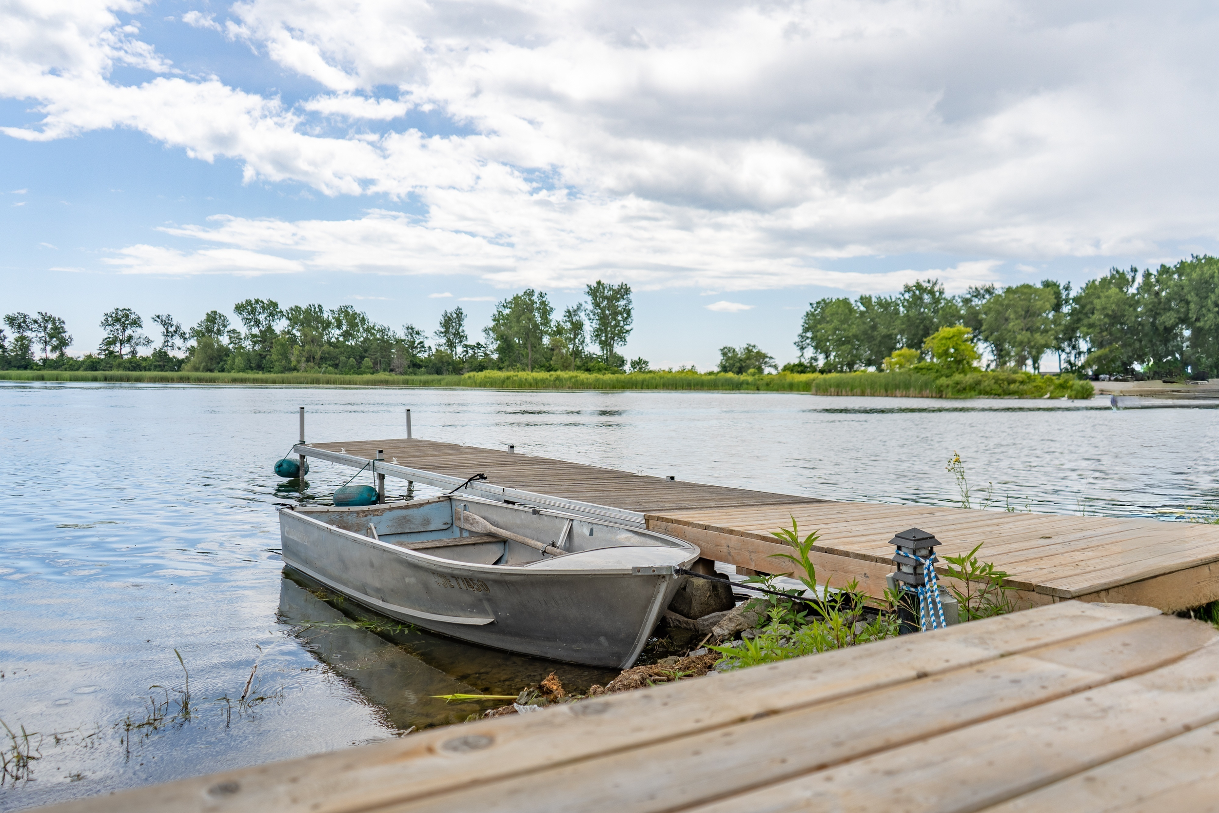 Waterfront cottages nestled amidst the serene beauty of Prince Edward County.