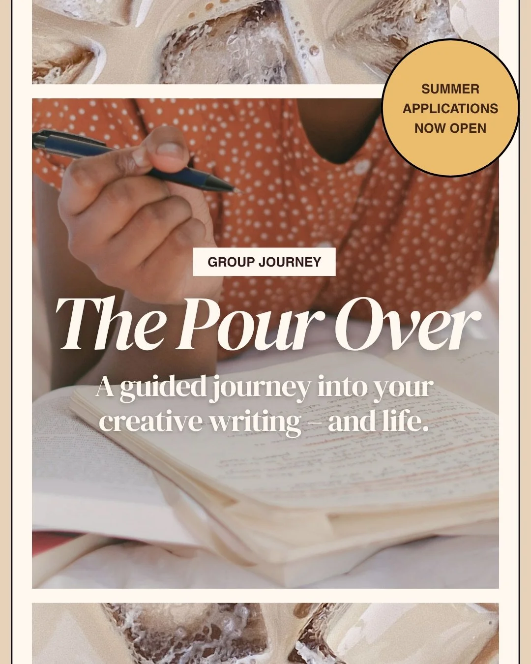 I am SO excited to announce that The Pour Over applications are officially OPEN!

The Pour Over is a fully funded online summer container for emerging women of colour writers in the UK.&nbsp;
&nbsp;
Think of it as a guided journey into your creative 