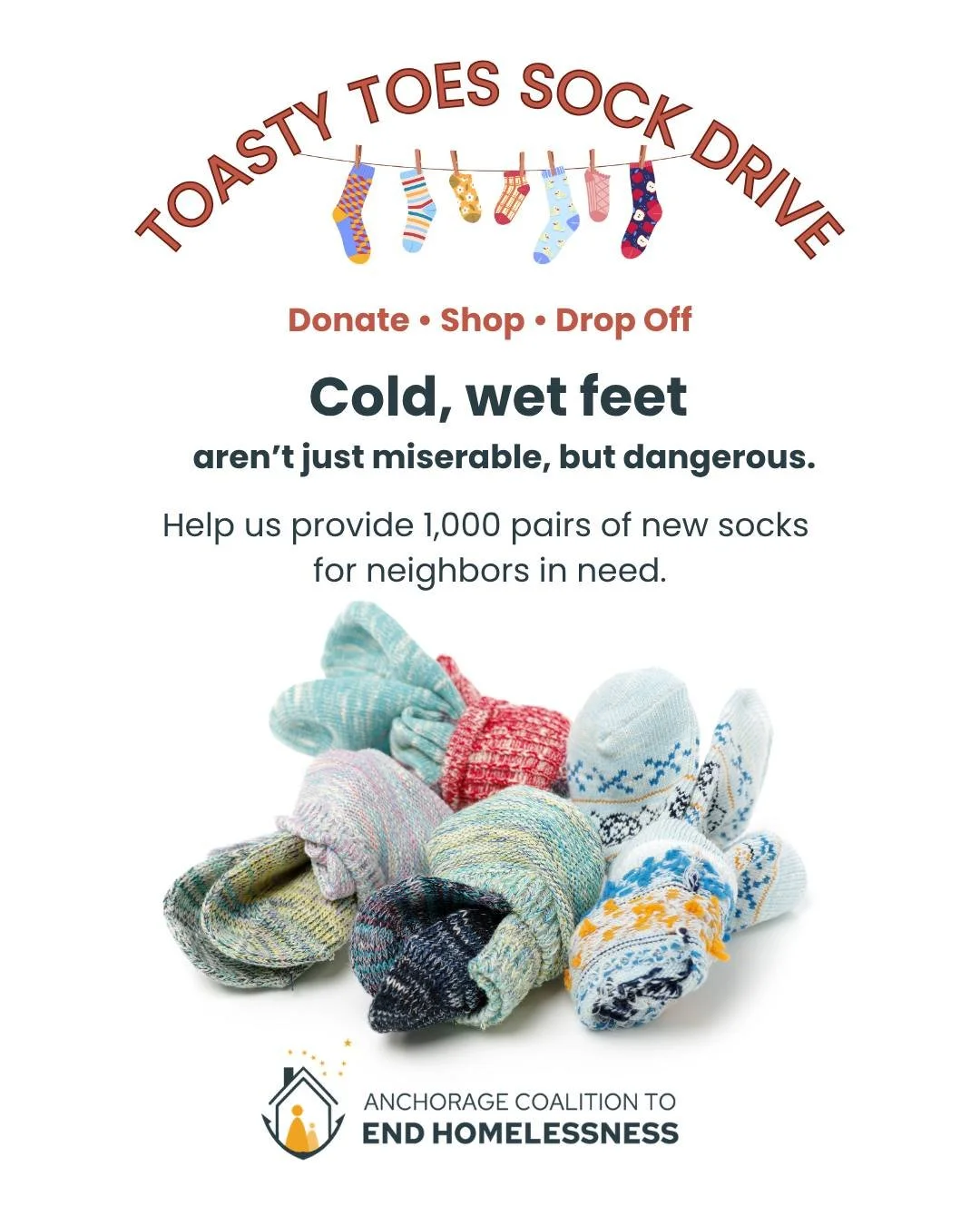 Help us provide warm, clean socks for our unhoused neighbors! You can drop off new socks at our office, go to our Amazon wish list for client favorites or donate as little as $5 for us to buy in bulk. Donate: https://www.aceh.org/donate Buy from Amaz