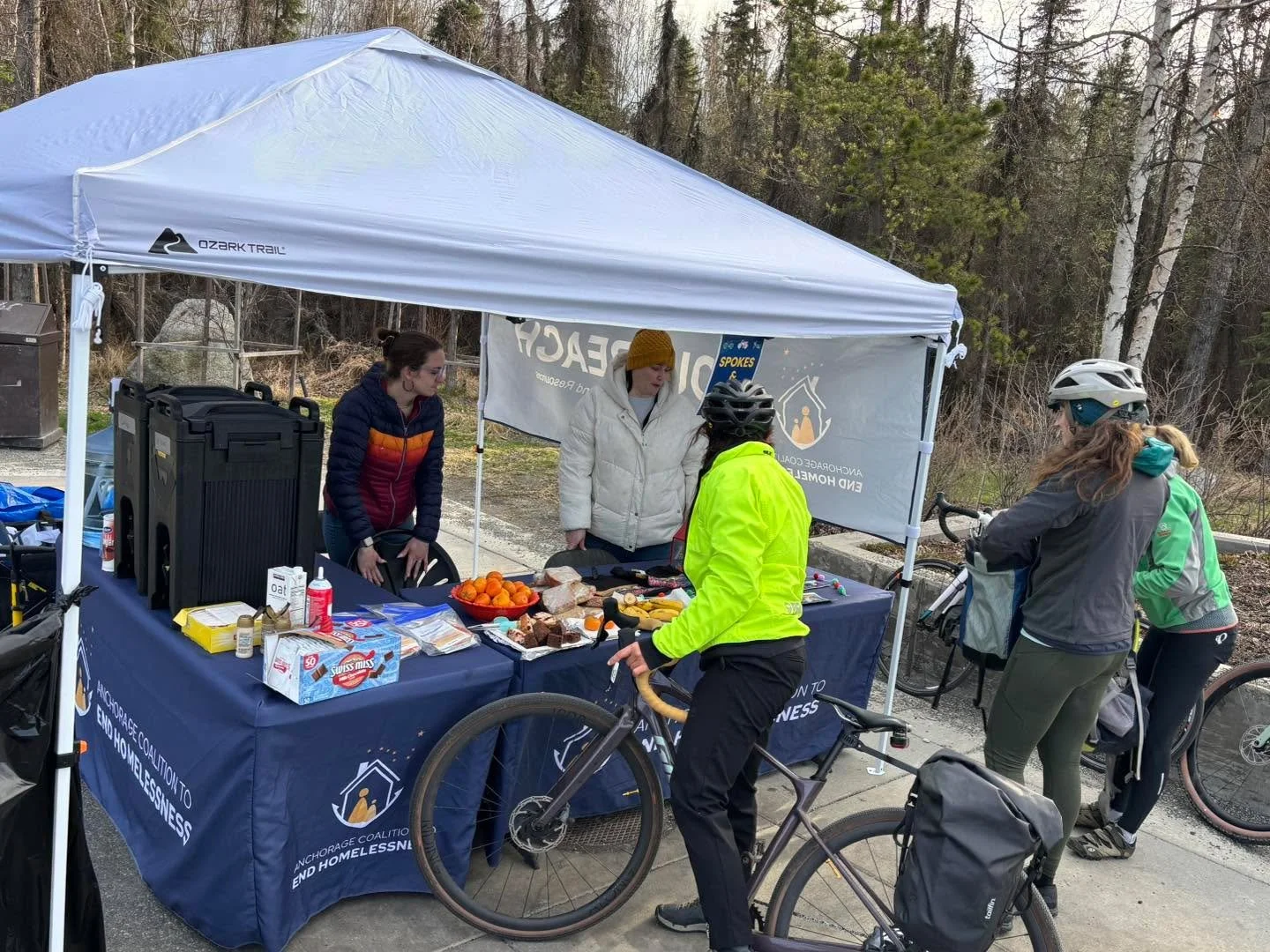 Come join us! We&rsquo;re on the corner of Dale Street and 40th Ave. on the Goose Loop for Bike to Work Day!

Will be here another hour, till 9 AM this morning. Lots of awesome treats!