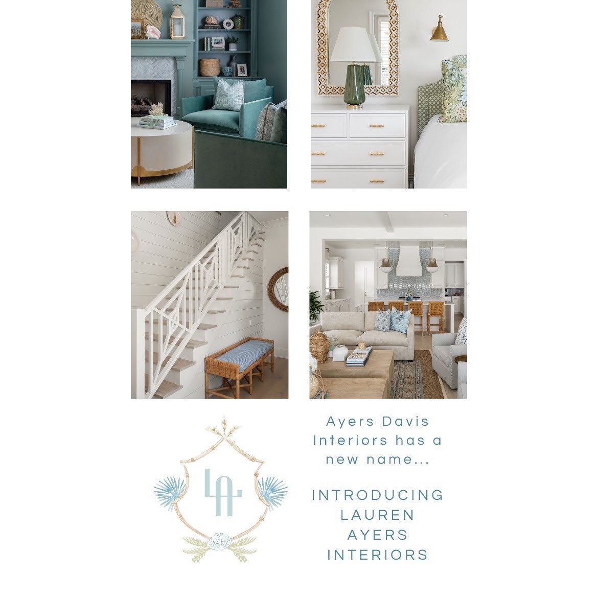 Big news! Ayers Davis Interiors has a new name! Introducing, Lauren Ayers Interiors. Check out our updated website with some great new projects and info added! Website link in bio