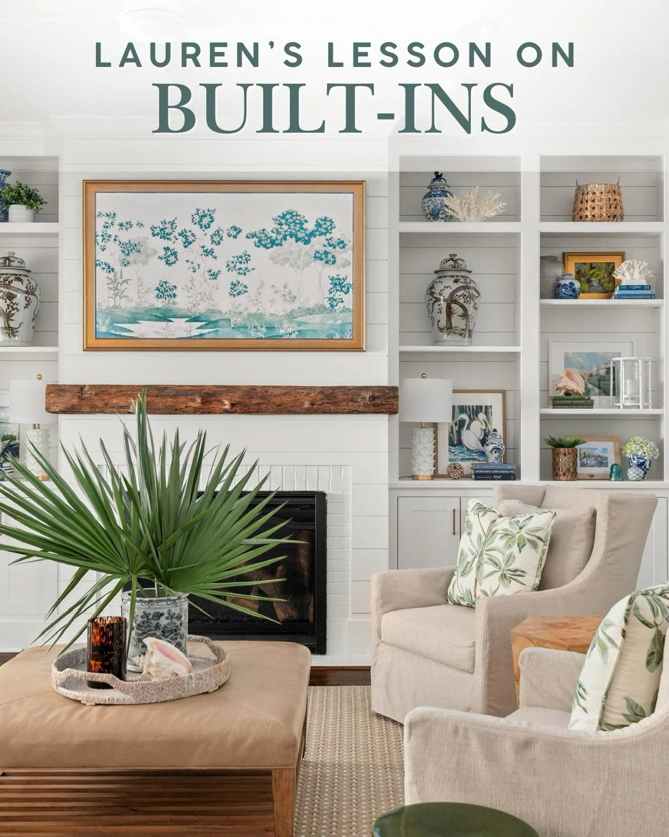 A well-styled built-in or bookshelf can tell a family&rsquo;s story better than anything else in the room 📖 I love blending treasured keepsakes, gathered photos, and curated layers to draw the eye and invite guests in. With thoughtful editing, the s