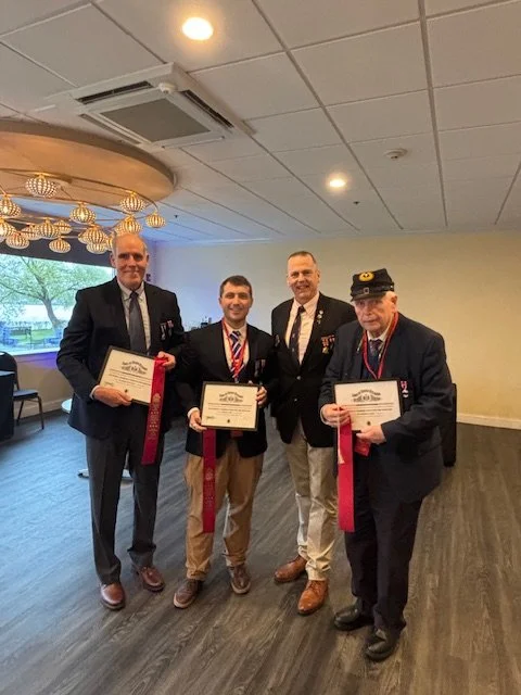 Brothers presented awards at the Department Encampment from Commander Fraser