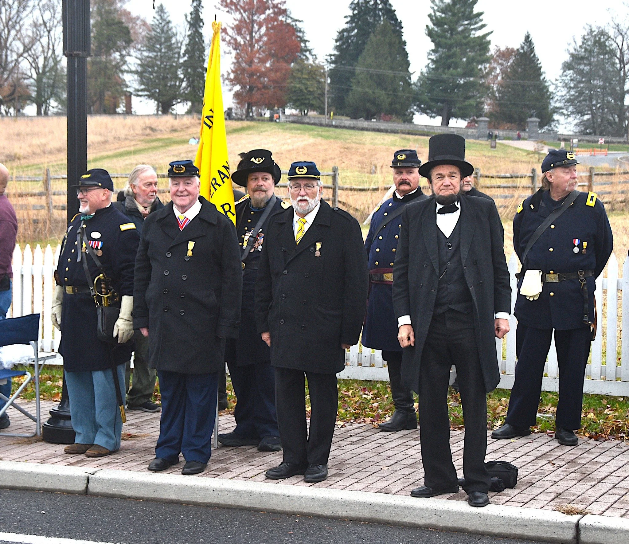 The Commander in Chief, Kevin Tucker, reviewing the troops at the Gettysburg Remembrance Day parade