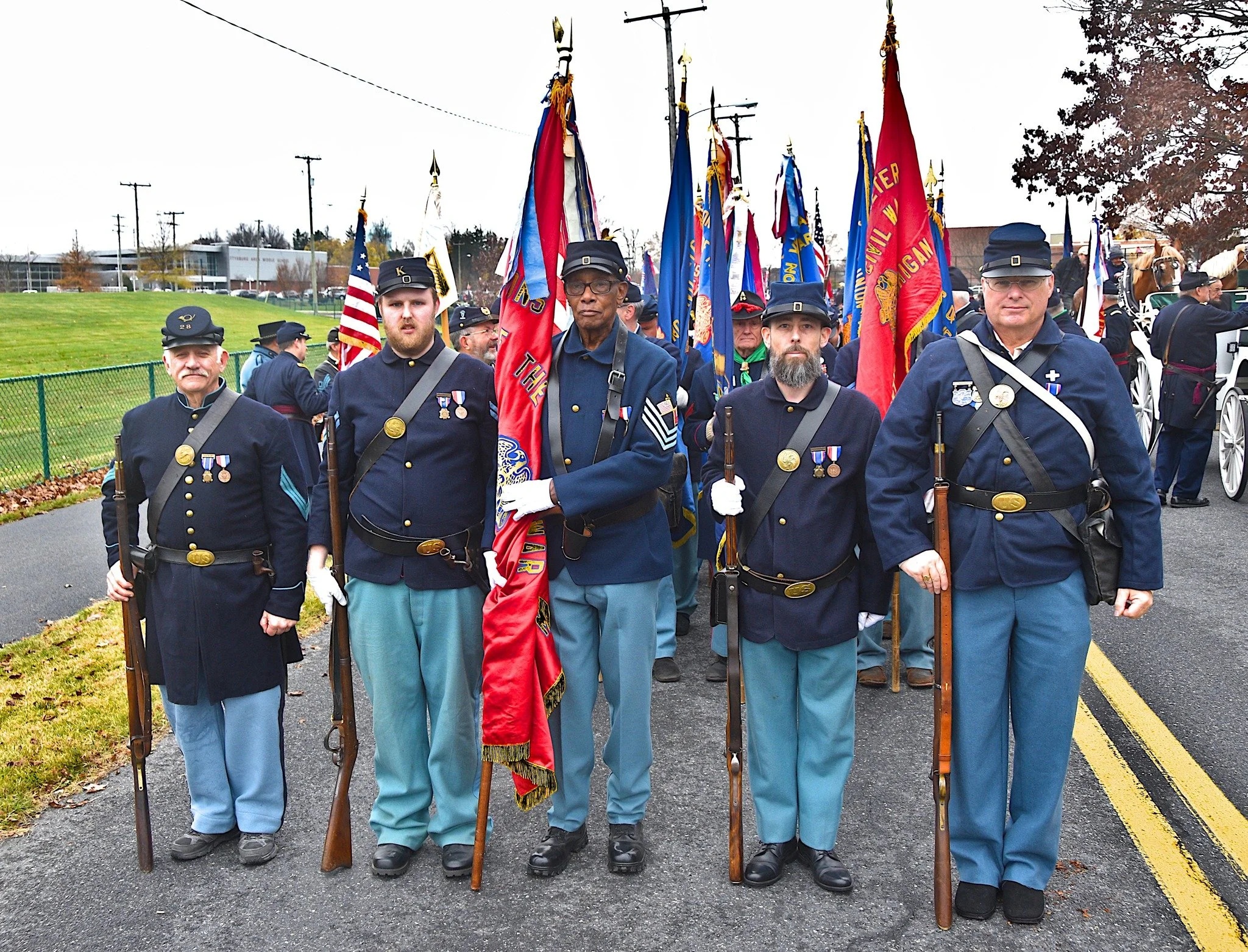 Color guard at Gettysburg Remembrance Day