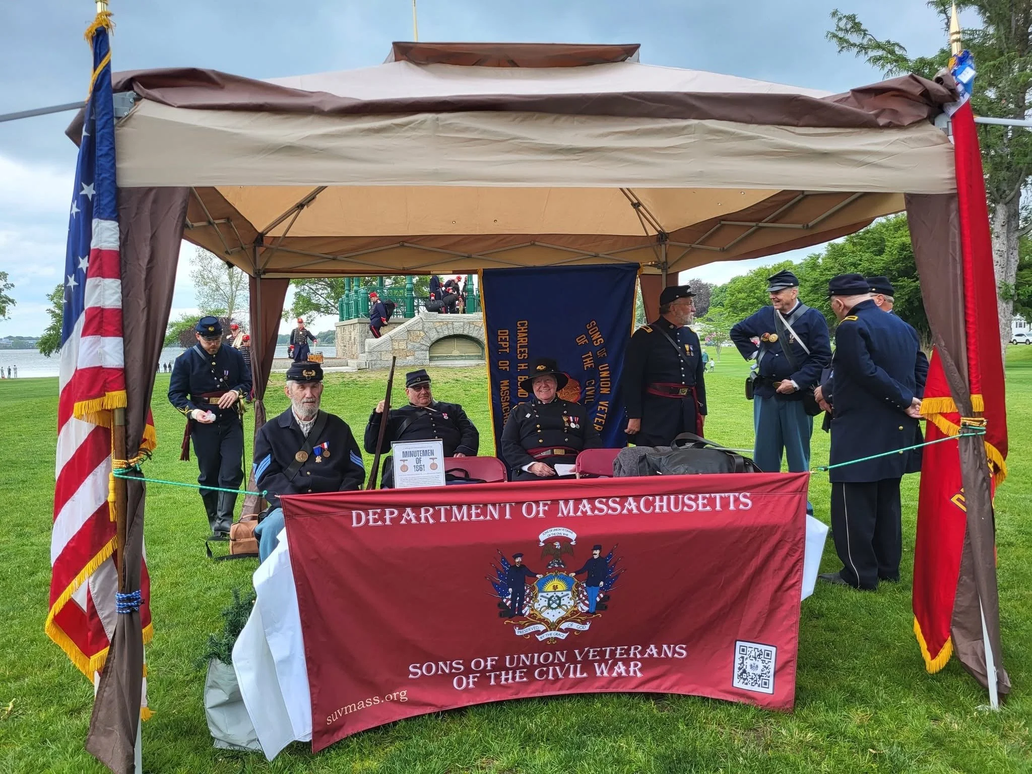The Department display at the Wakefield monument dedication