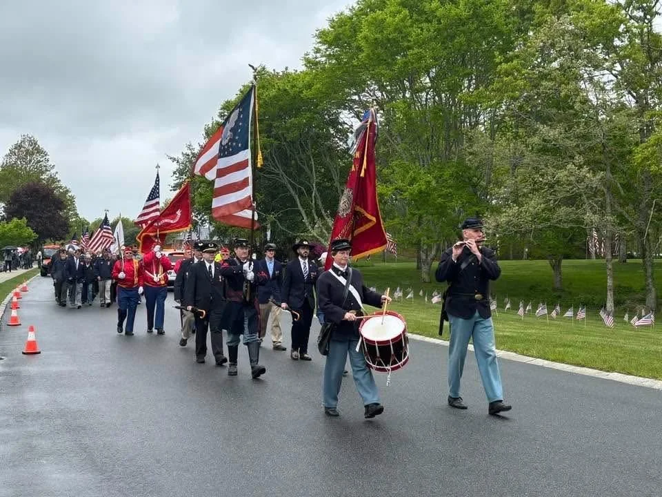 Department of Massachusetts SUVCW leading the Memorial Day procession at Bourne National Cemetery.