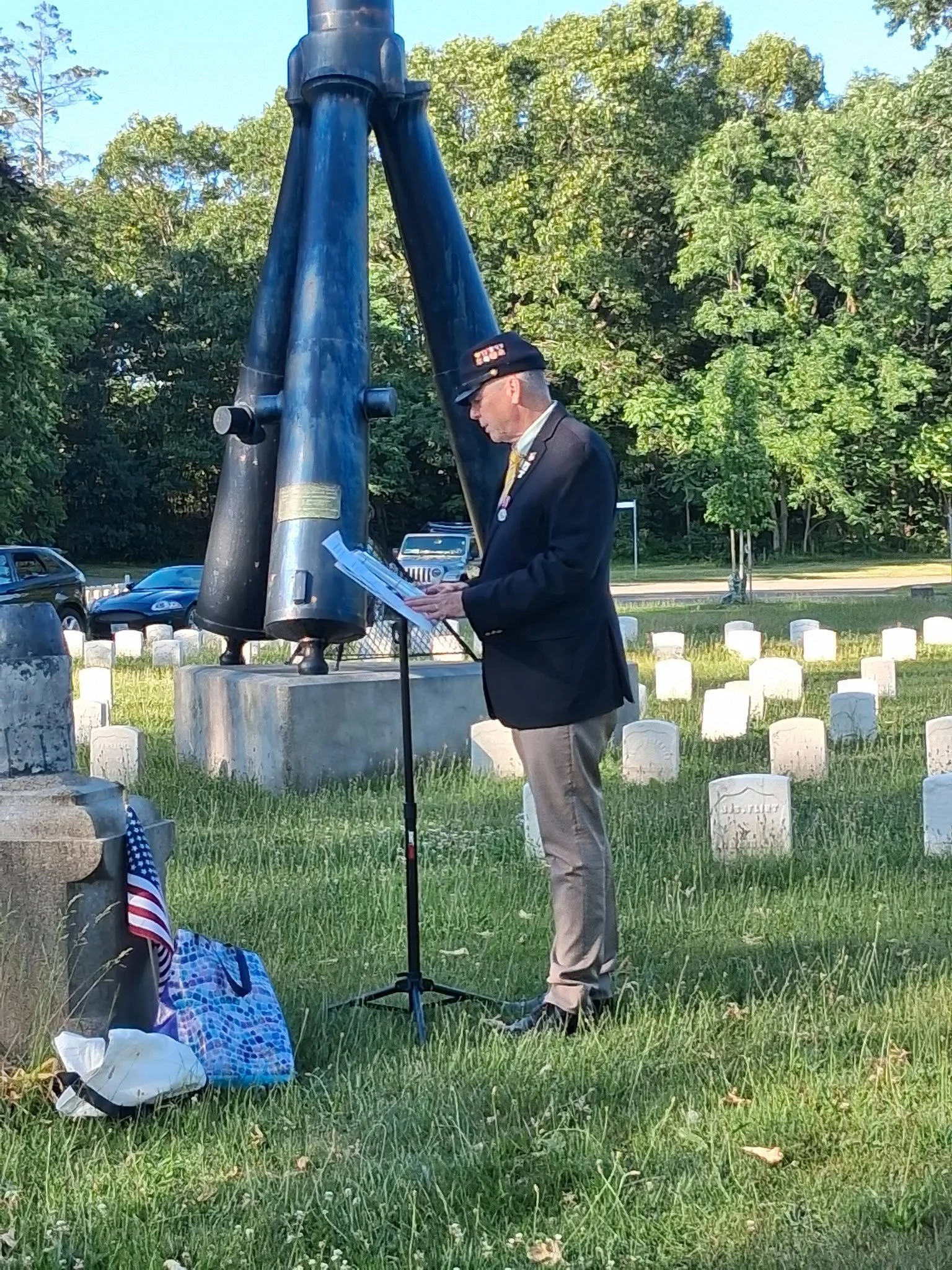 Past Department Commander Robert Fraser at the Juneteenth Remembrance Ceremony at Mount Hope Cemetery in Boston.