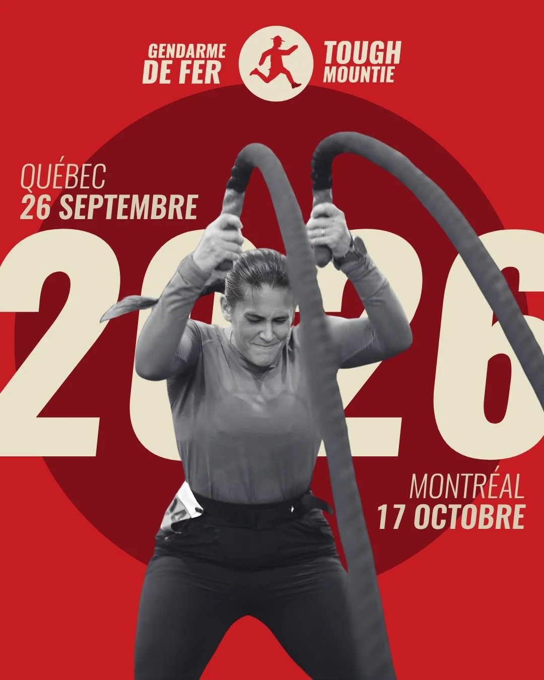 C'est parti pour la 9e &eacute;dition du D&eacute;fi Gendarme de fer! 💪

Deux villes. Deux dates. Le D&eacute;fi de l'ann&eacute;e pour une cause plus grande que nous.

Les inscriptions sont ouvertes : 50 % de rabais jusqu'au 16 AVRIL! 🏃🏃&zwj;♀️

