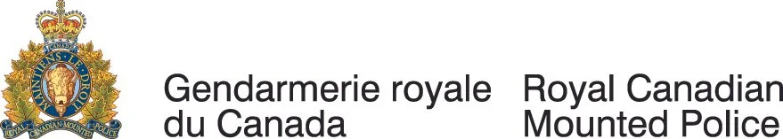 Logo de la Gendarmerie royale du Canada avec texte en français et en anglais.