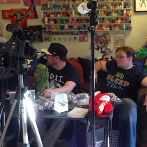 On the Toy Break couch circa a long time ago