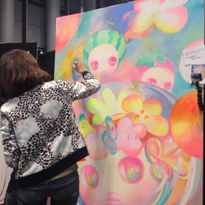 Artist So Youn Lee live drawing at SDCC