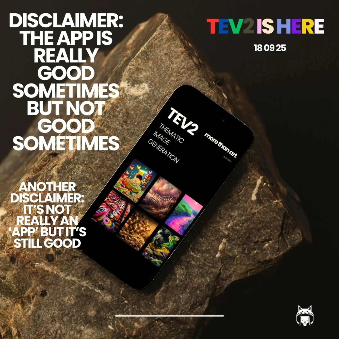 TEV2 IS HERE AND FREE TO USE

TEV2 - TEV2 IS AN ADVANCED AI TOOL THAT TRANSFORMS SIMPLE TEXT THEMES INTO VIVID DIGITAL ART, MAKING CREATIVE EXPRESSION ACCESSIBLE TO EVERYONE.

asycd.online @temi_a5 

#digitalart #imagegenerator  #graphicdesign #aitoo