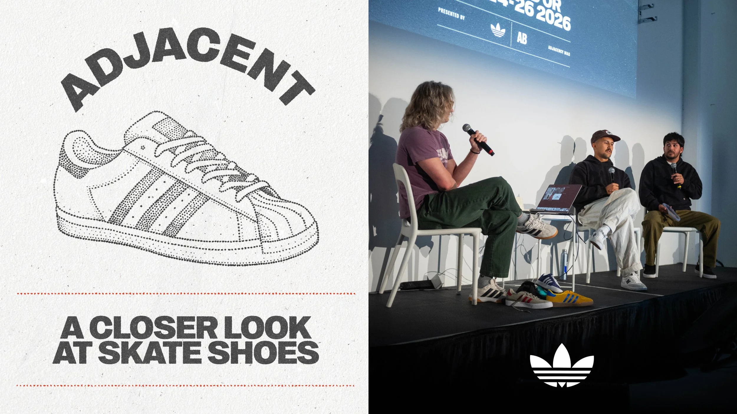 ‘A Closer Look at Skate Shoes’ with Scott Warneke, Leif Hauge and Michael Morey at Adjacent 2026