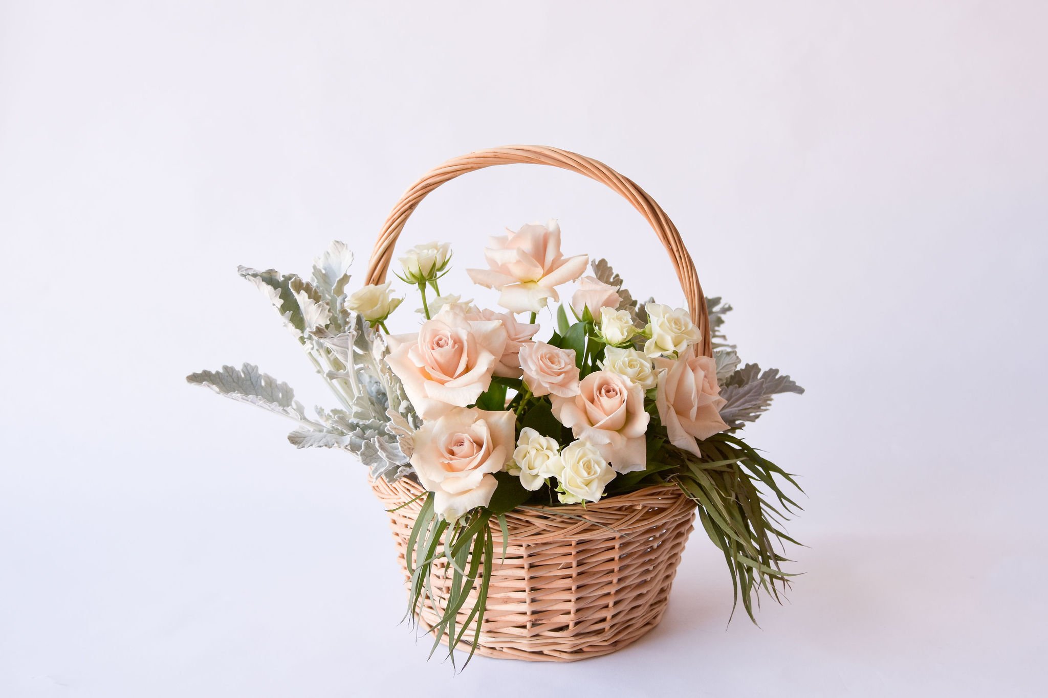 Basket Full of Flowers (Medium) $90