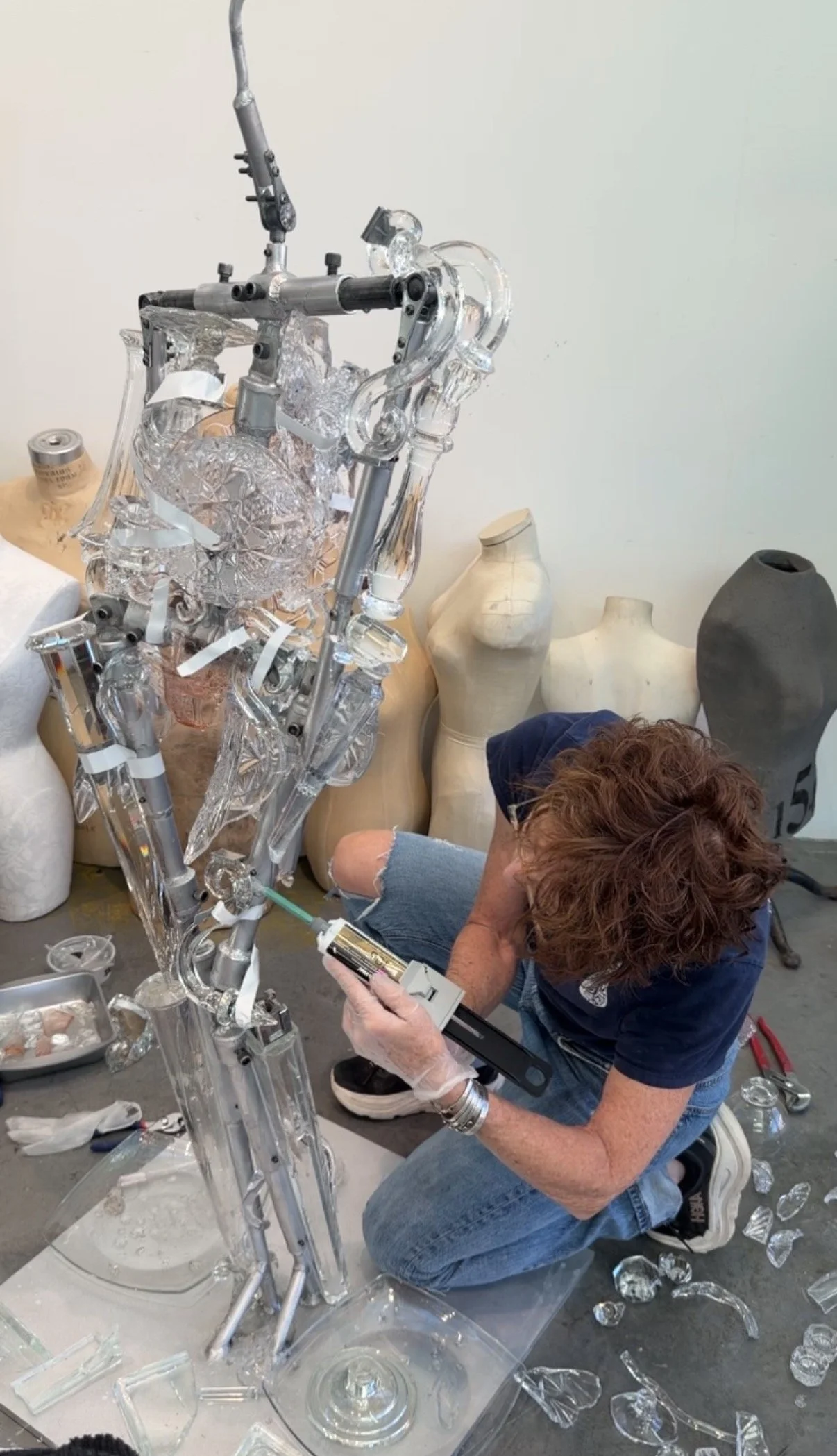 Women Series - Lead crystal assemblage 