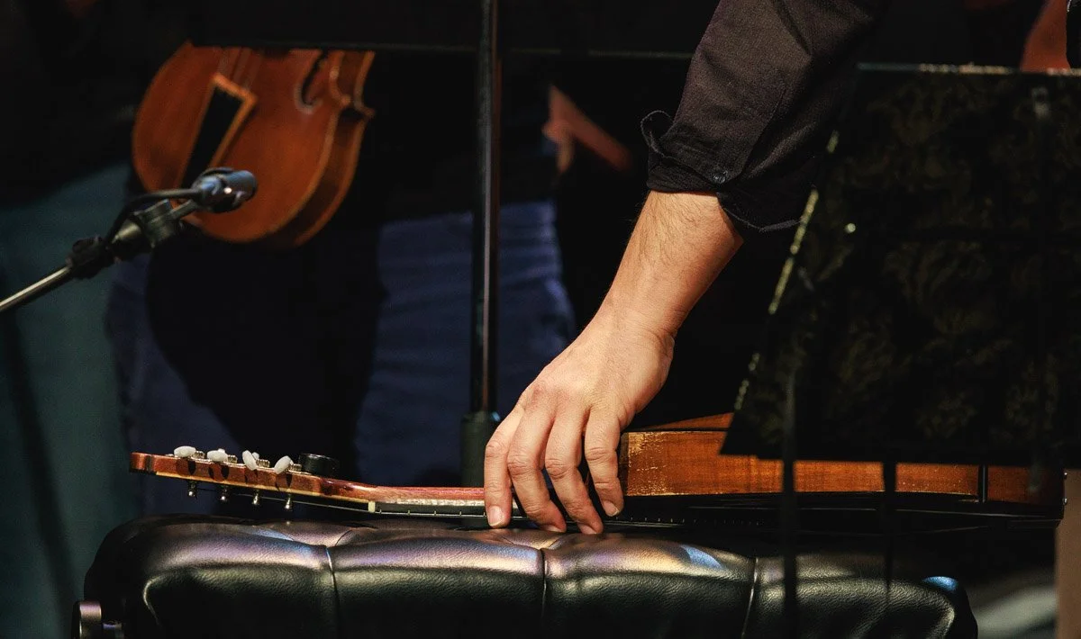  Avi Avital dress rehearses at BroadStage. 