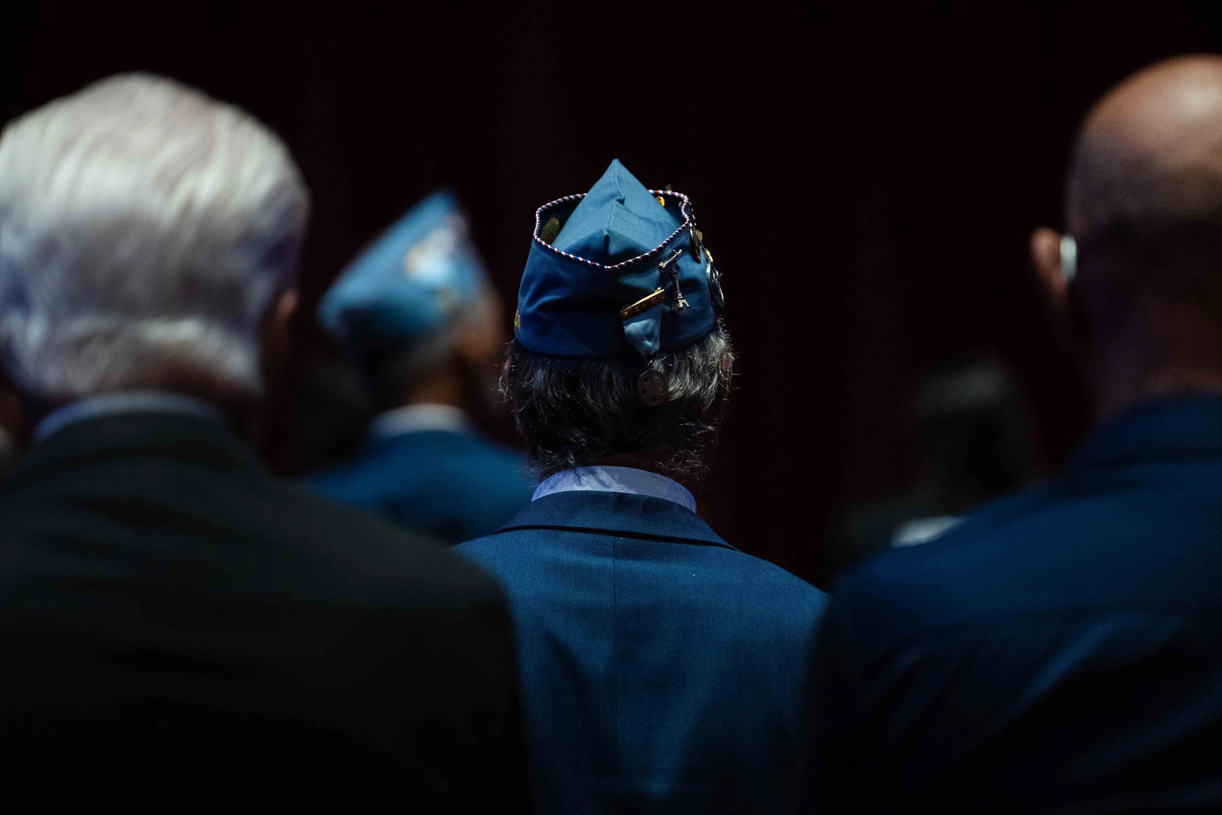  Sons of the American Legion among veterans, friends, and family of Jere Romano.  