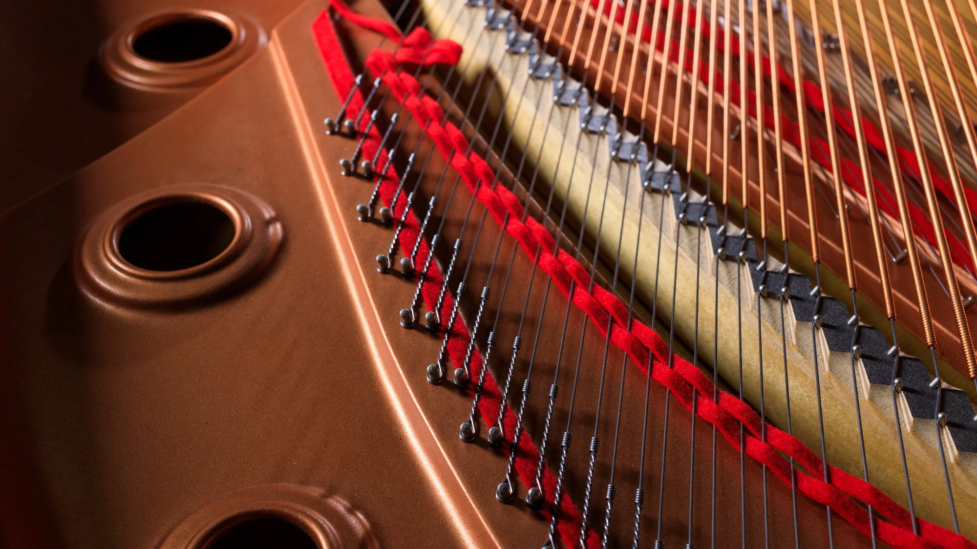 Yamaha grand piano interior