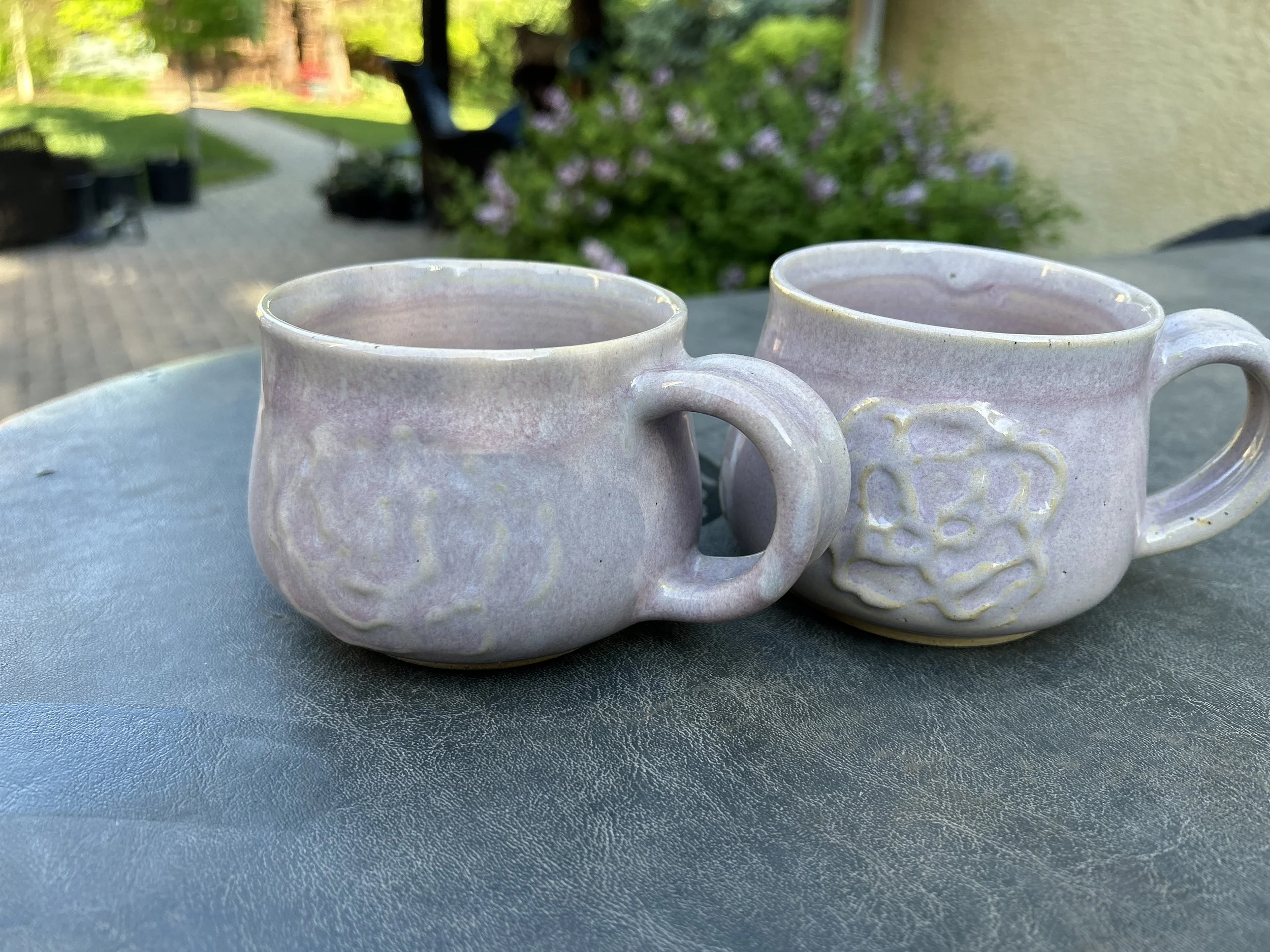 Pink rose mug